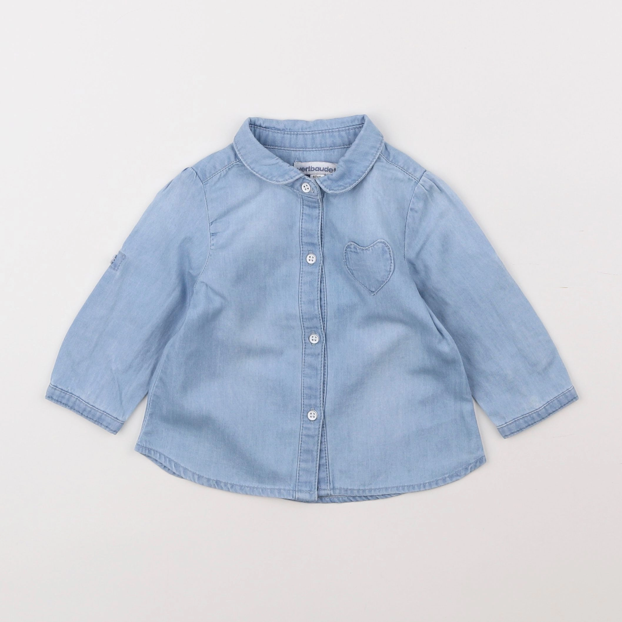 Vertbaudet - blouse bleu - 6 mois