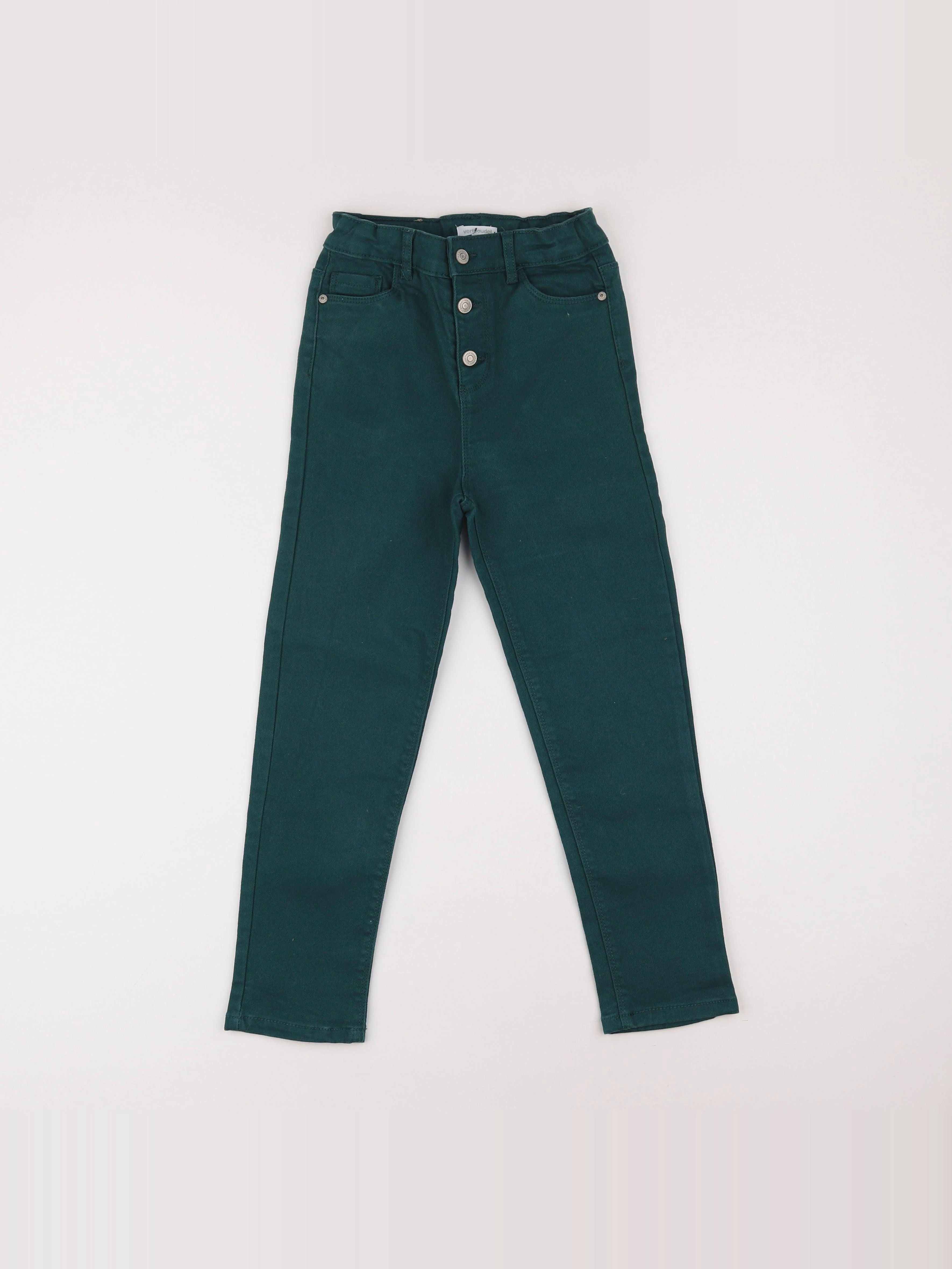 Vertbaudet - pantalon vert - 9 ans