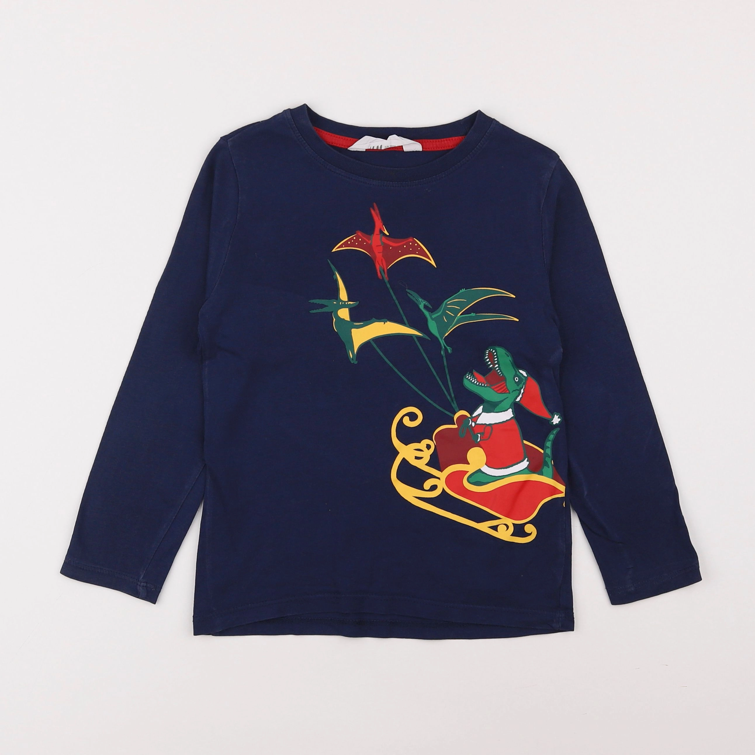 H&M - tee-shirt bleu - 4/6 ans