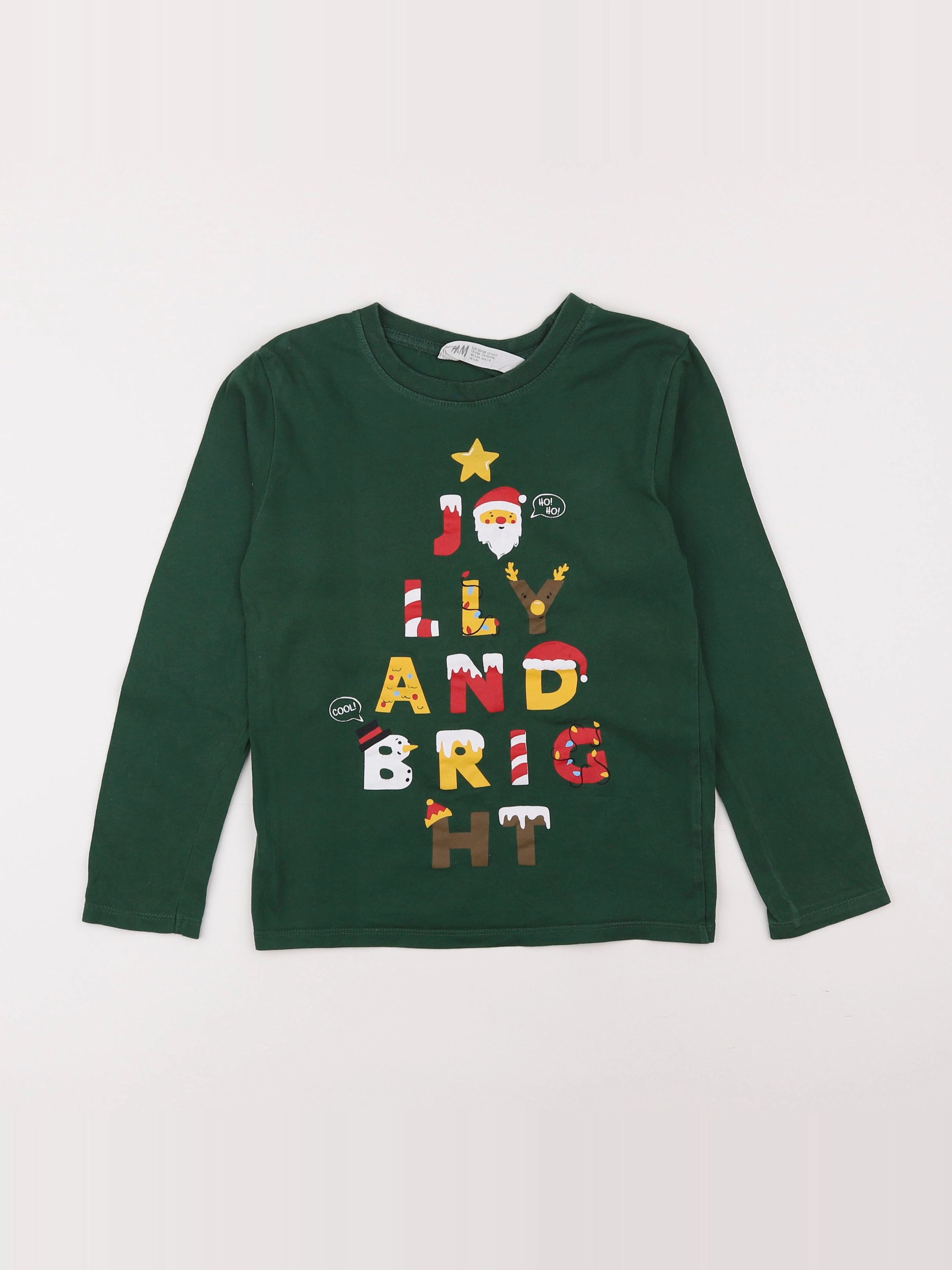 H&M - tee-shirt vert - 6/7 ans