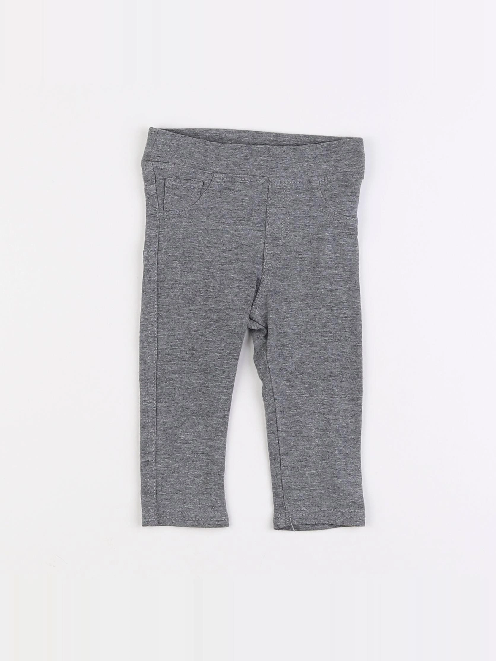 H&M - legging gris - 3/6 mois