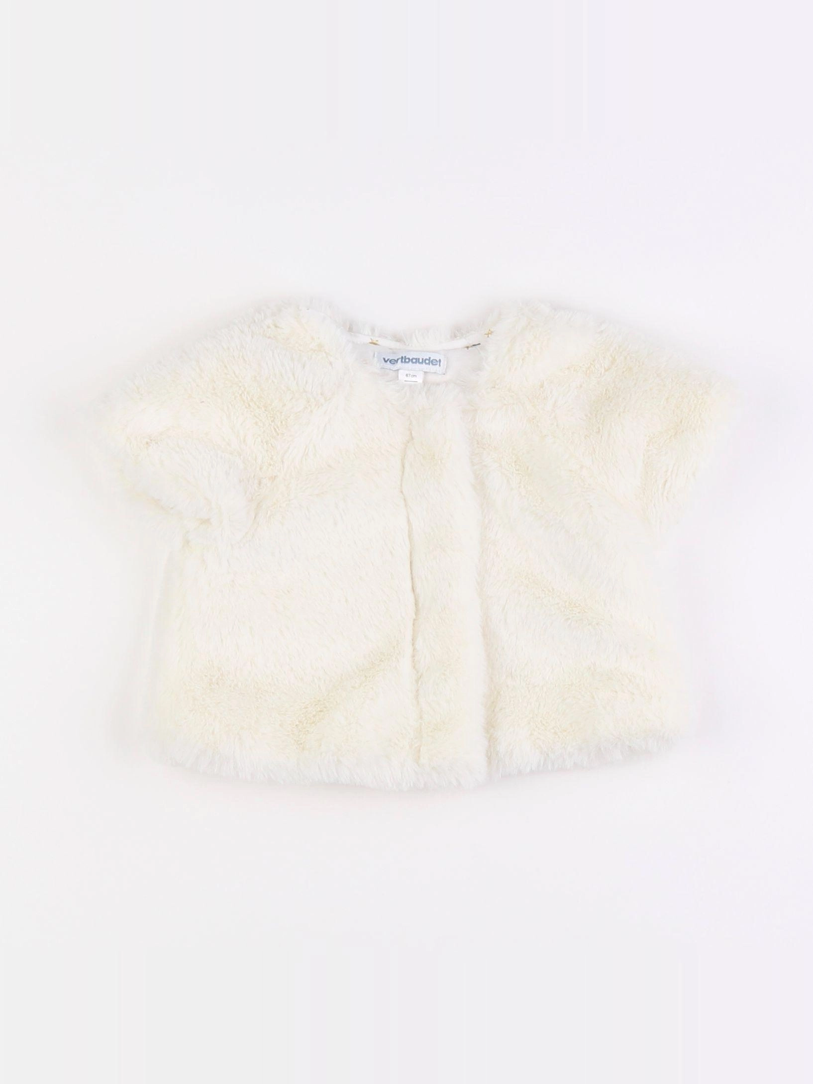 Vertbaudet - gilet blanc - 6 mois