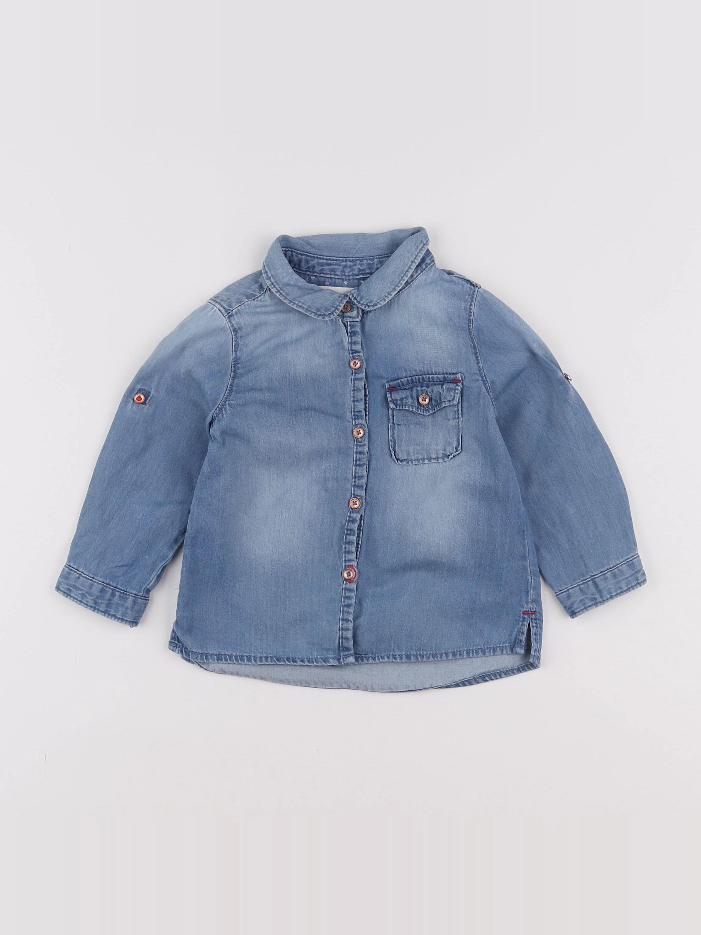 Zara - blouse bleu - 12/18 mois