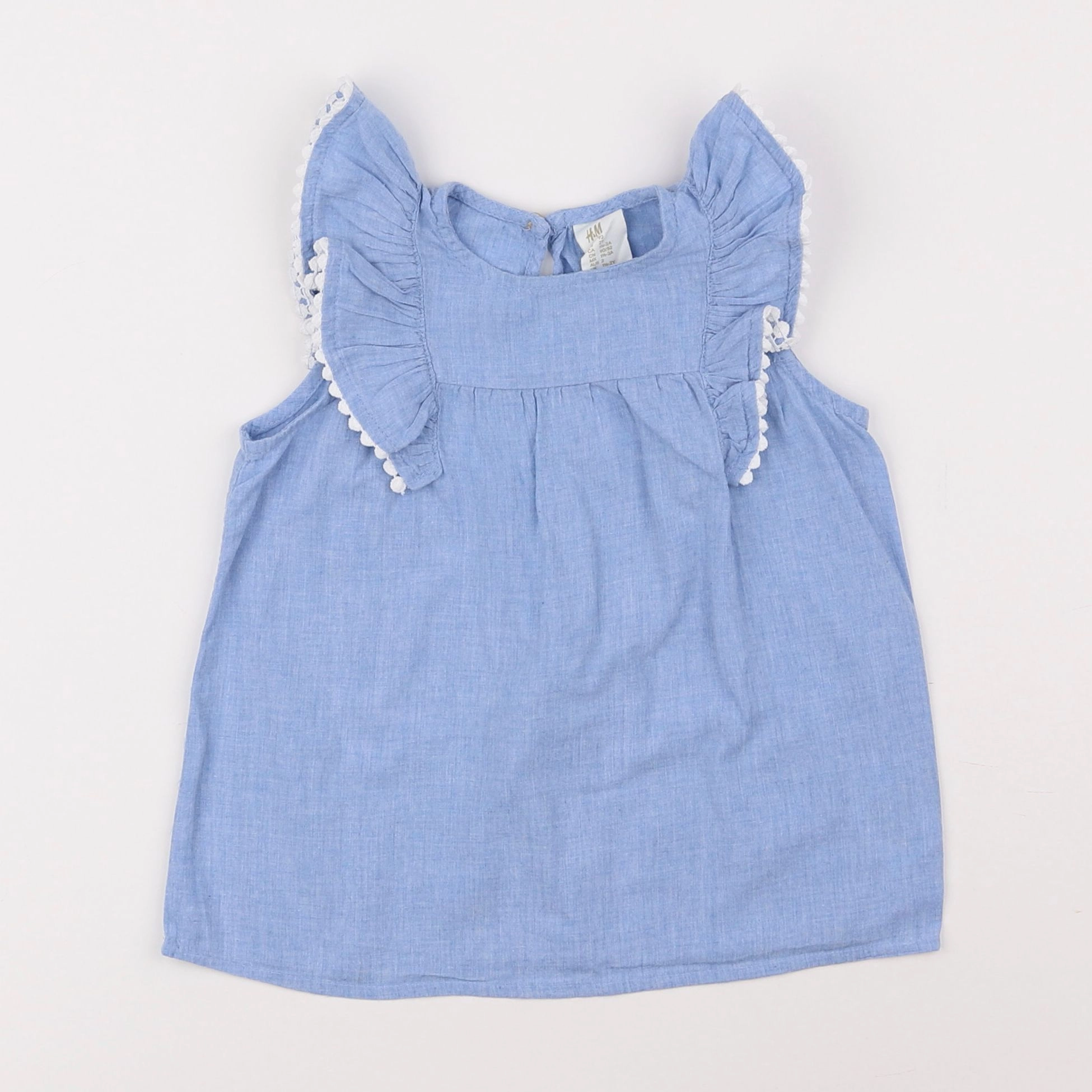 H&M - blouse bleu - 18 mois à 2 ans