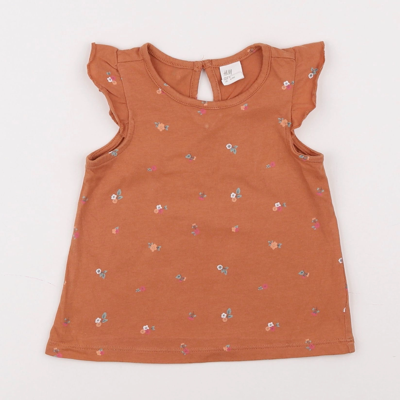 H&M - tee-shirt orange - 6/9 mois