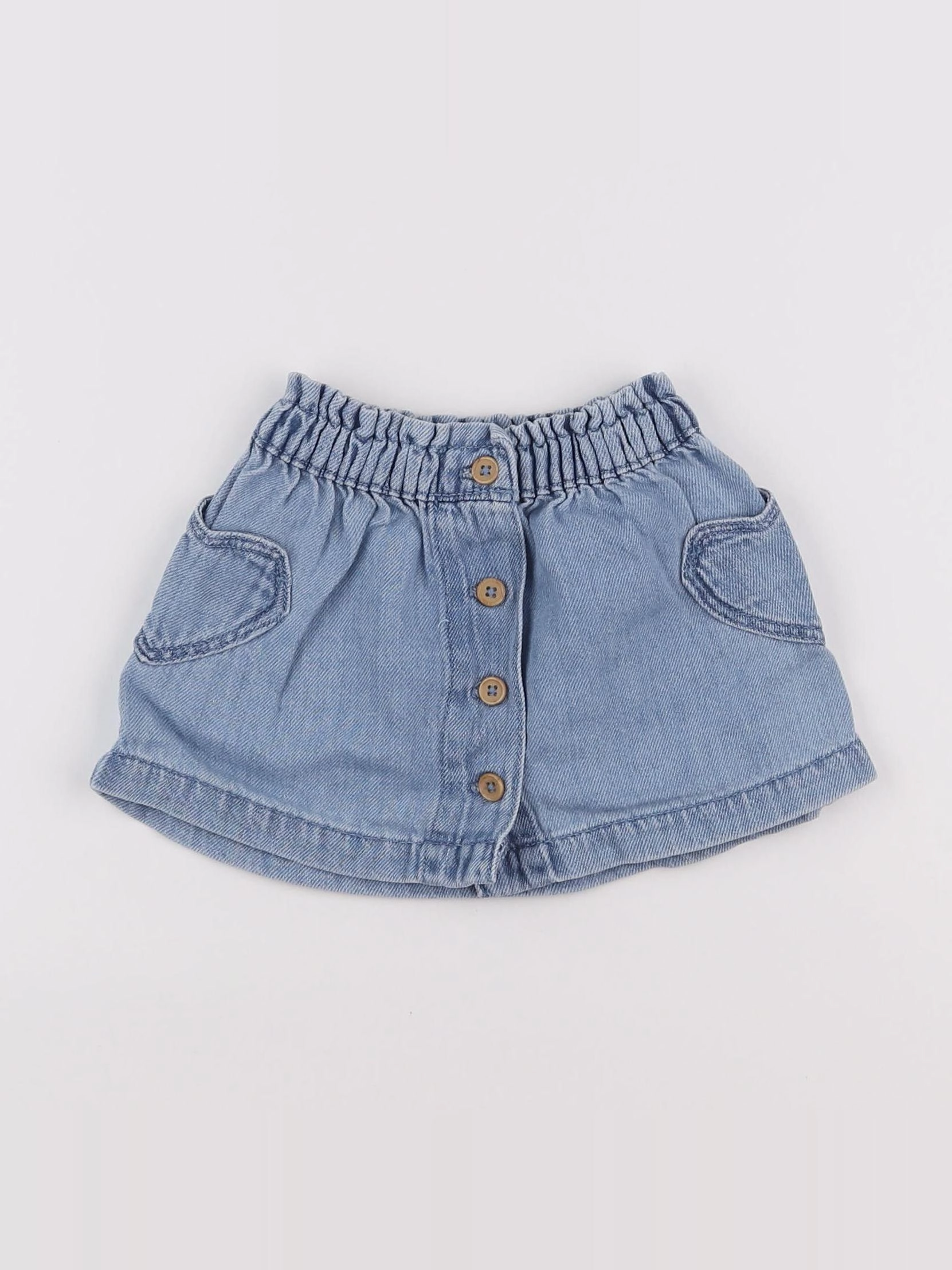 Vertbaudet - jupe bleu - 9 mois