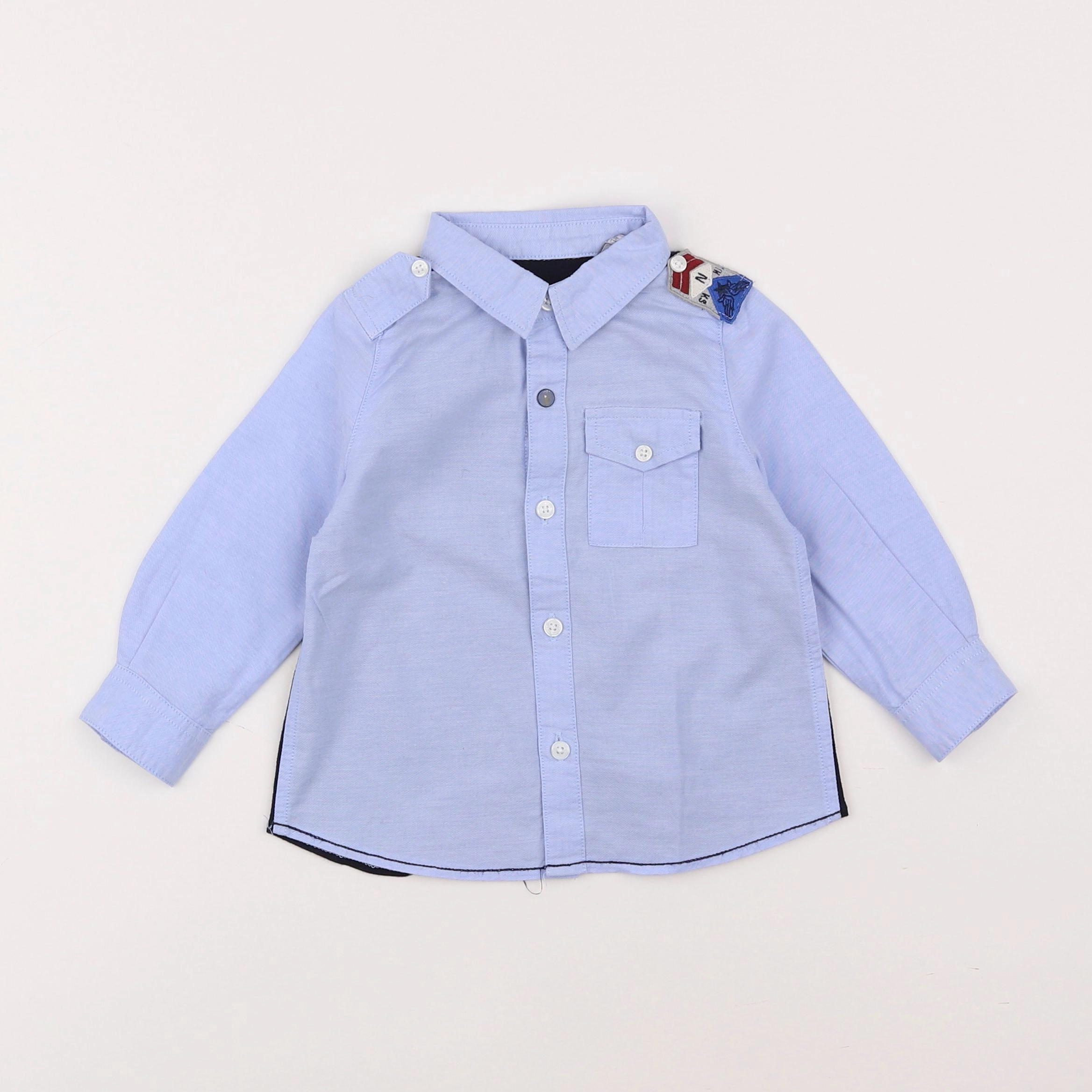 IKKS - chemise bleu - 12 mois