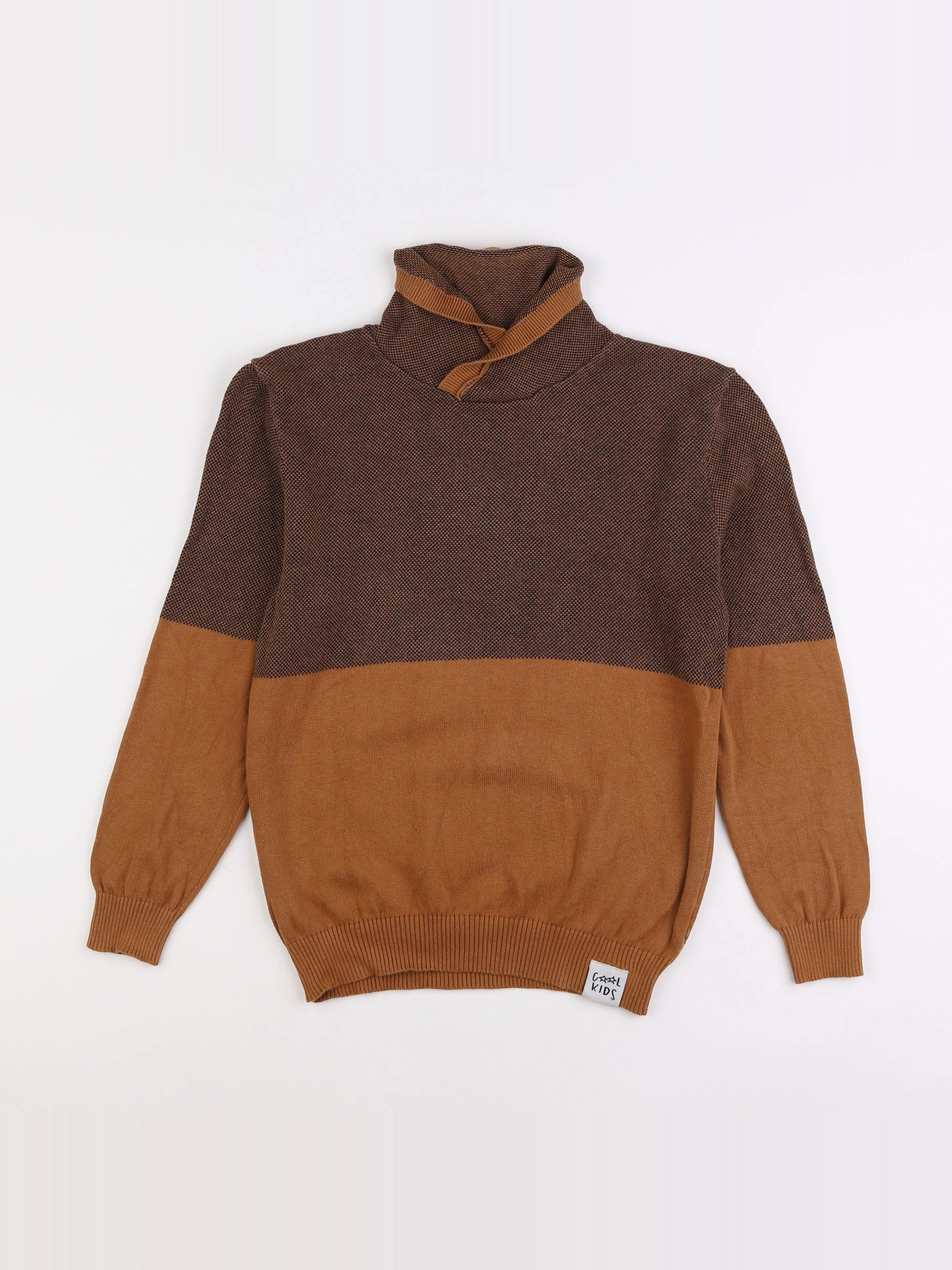 Vertbaudet - pull marron - 12 ans