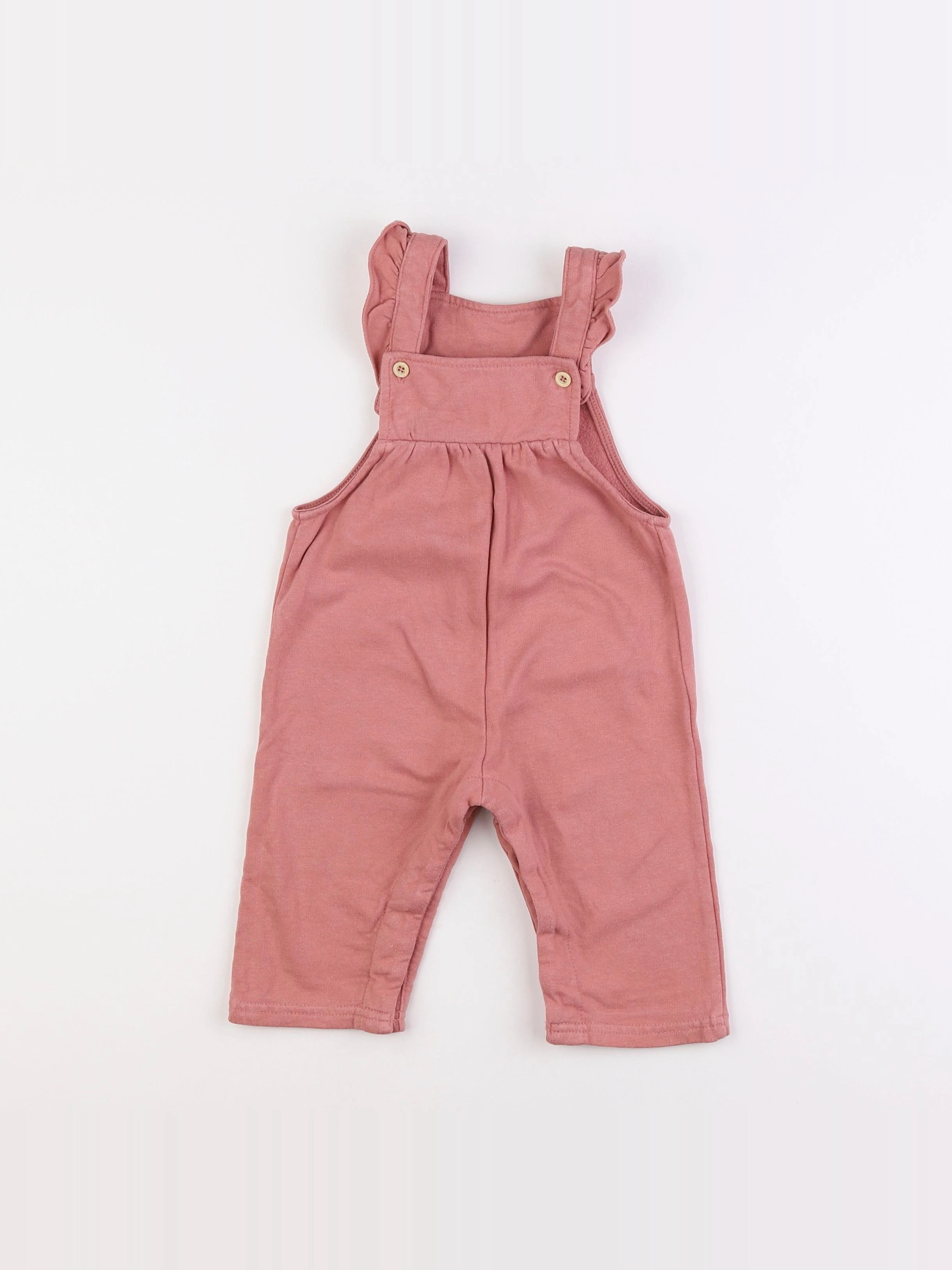 Vertbaudet - salopette rose - 9 mois