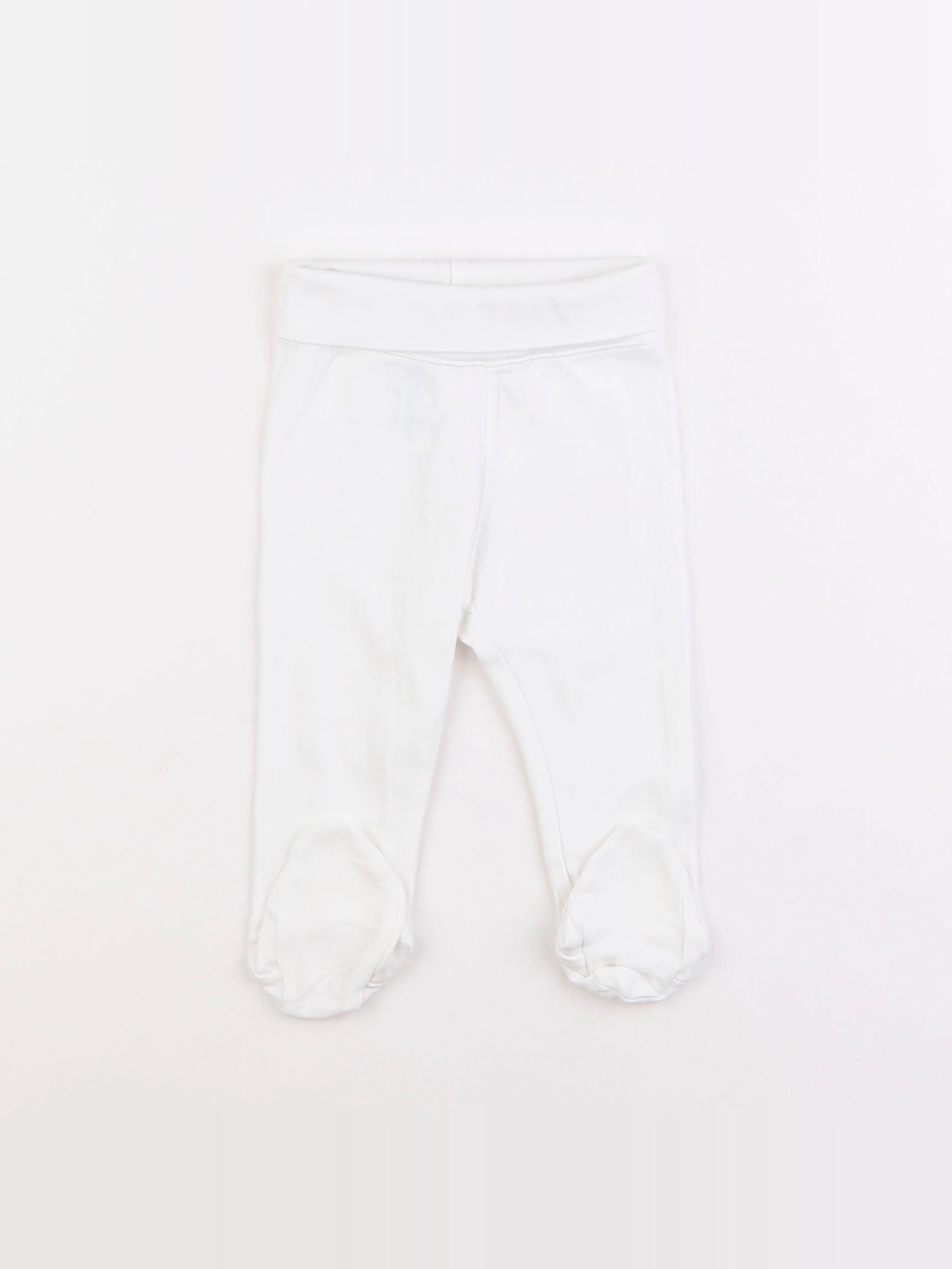 H&M - legging blanc - 3/6 mois