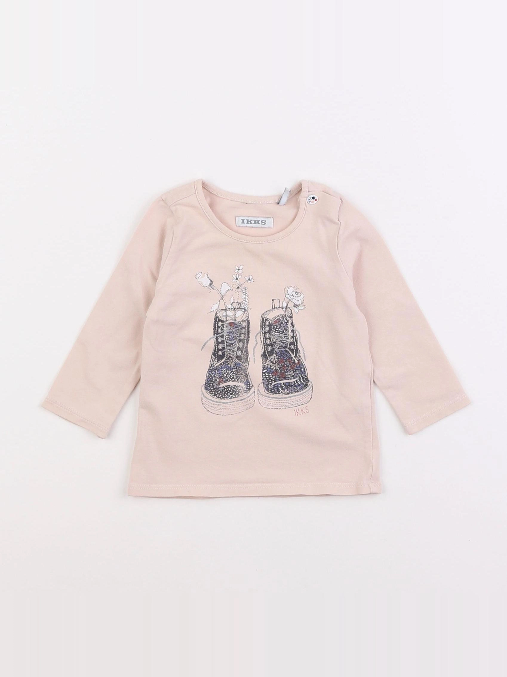 IKKS - tee-shirt rose - 6 mois