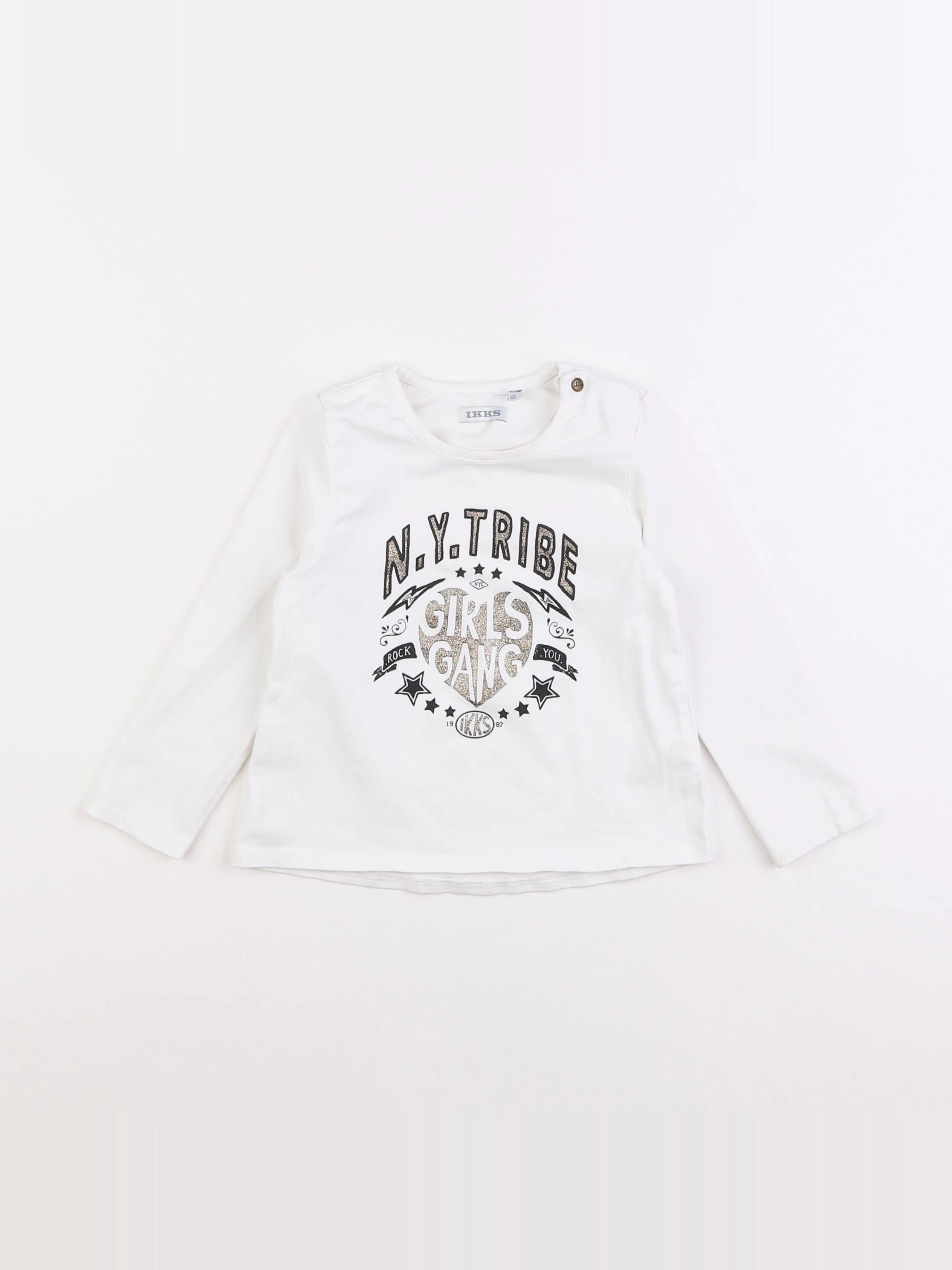 IKKS - tee-shirt blanc - 2 ans