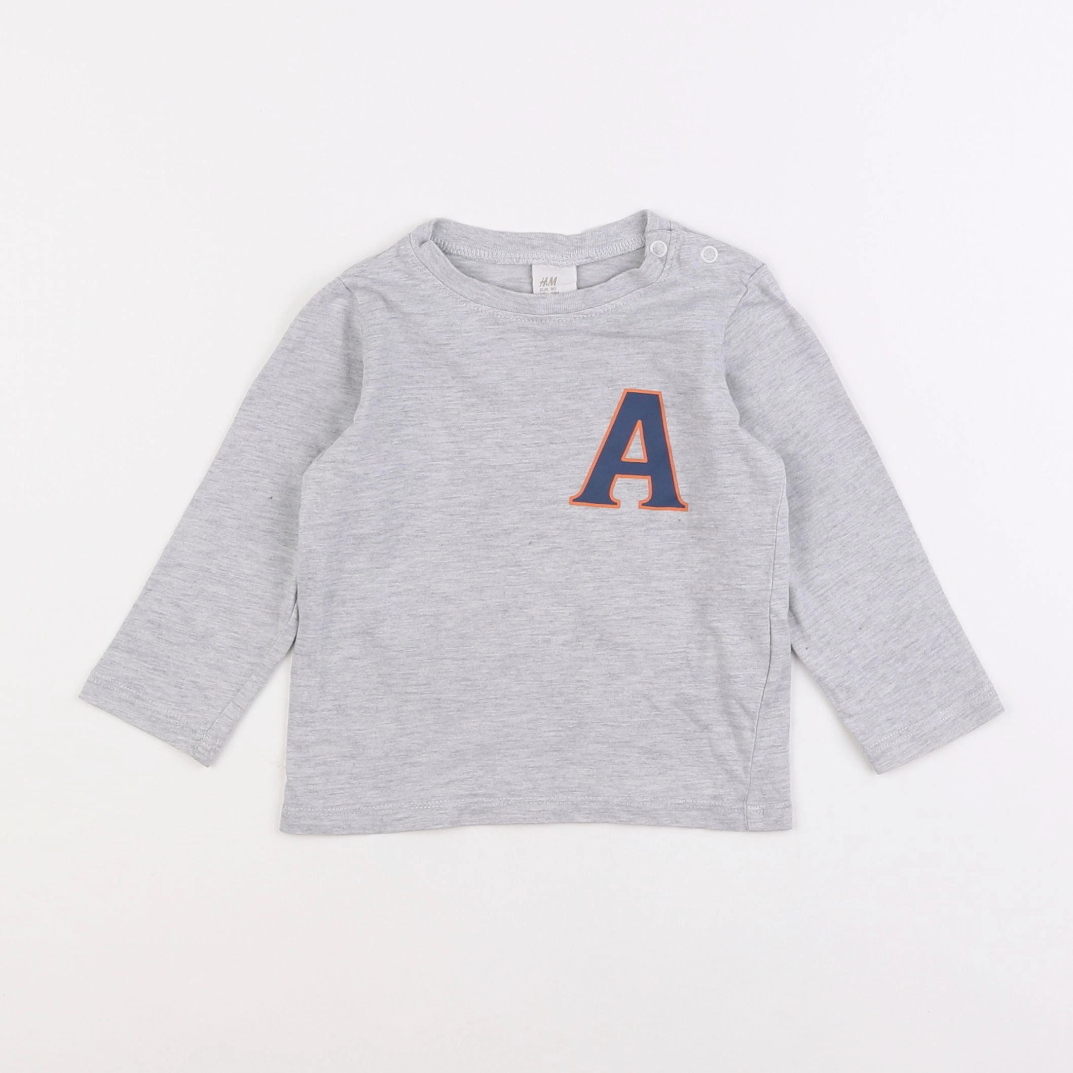 H&M - tee-shirt gris - 9/12 mois