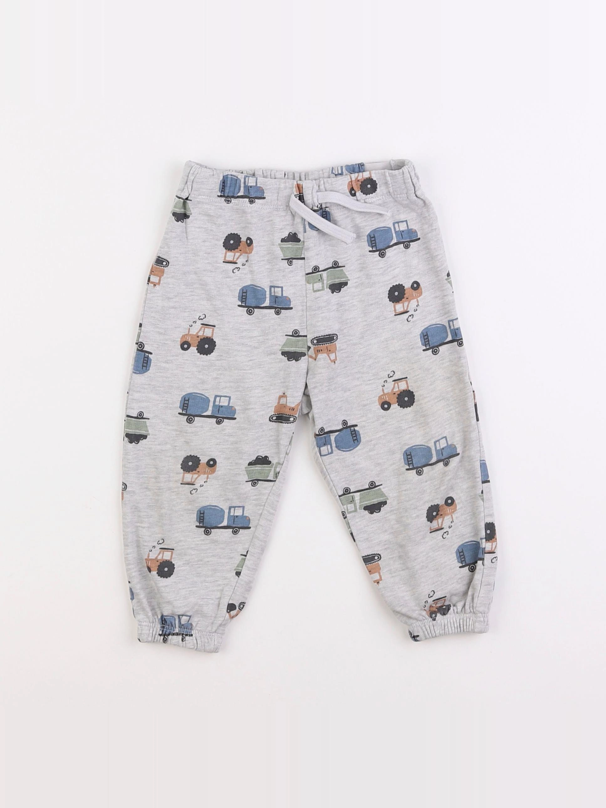 H&M - jogging gris - 9/12 mois