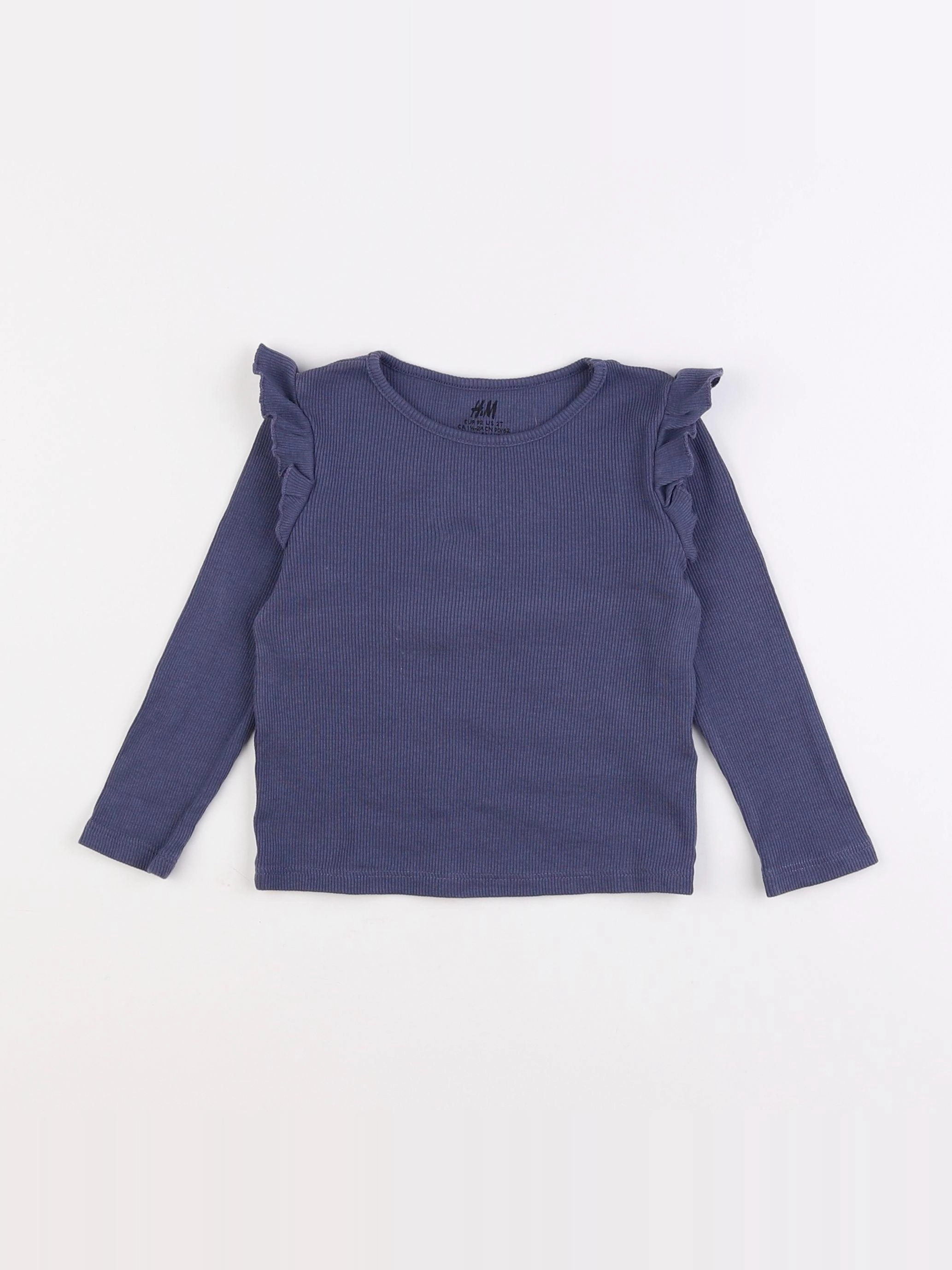 H&M - tee-shirt bleu - 18 mois à 2 ans