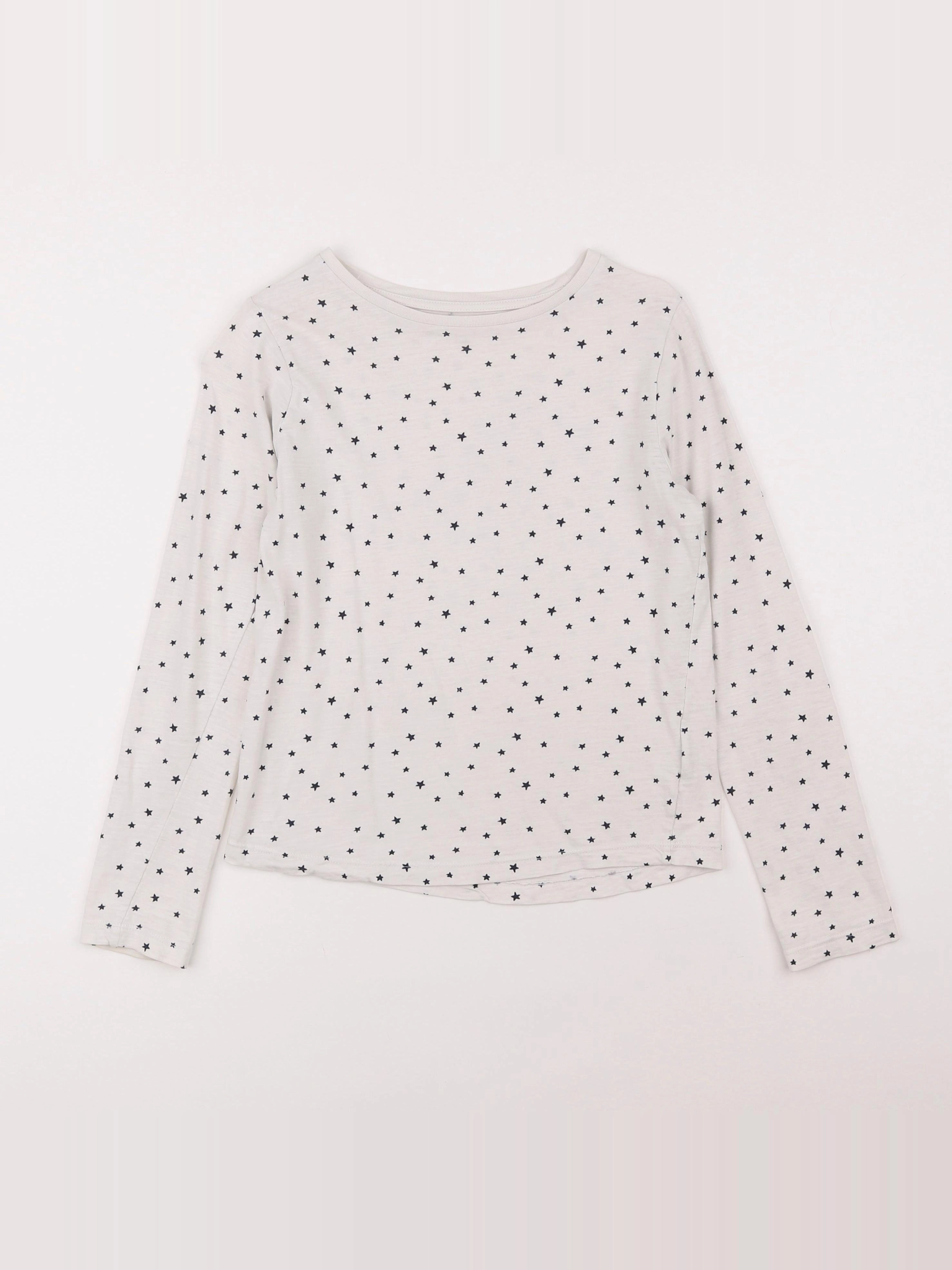 Monoprix - tee-shirt blanc, bleu - 12 ans