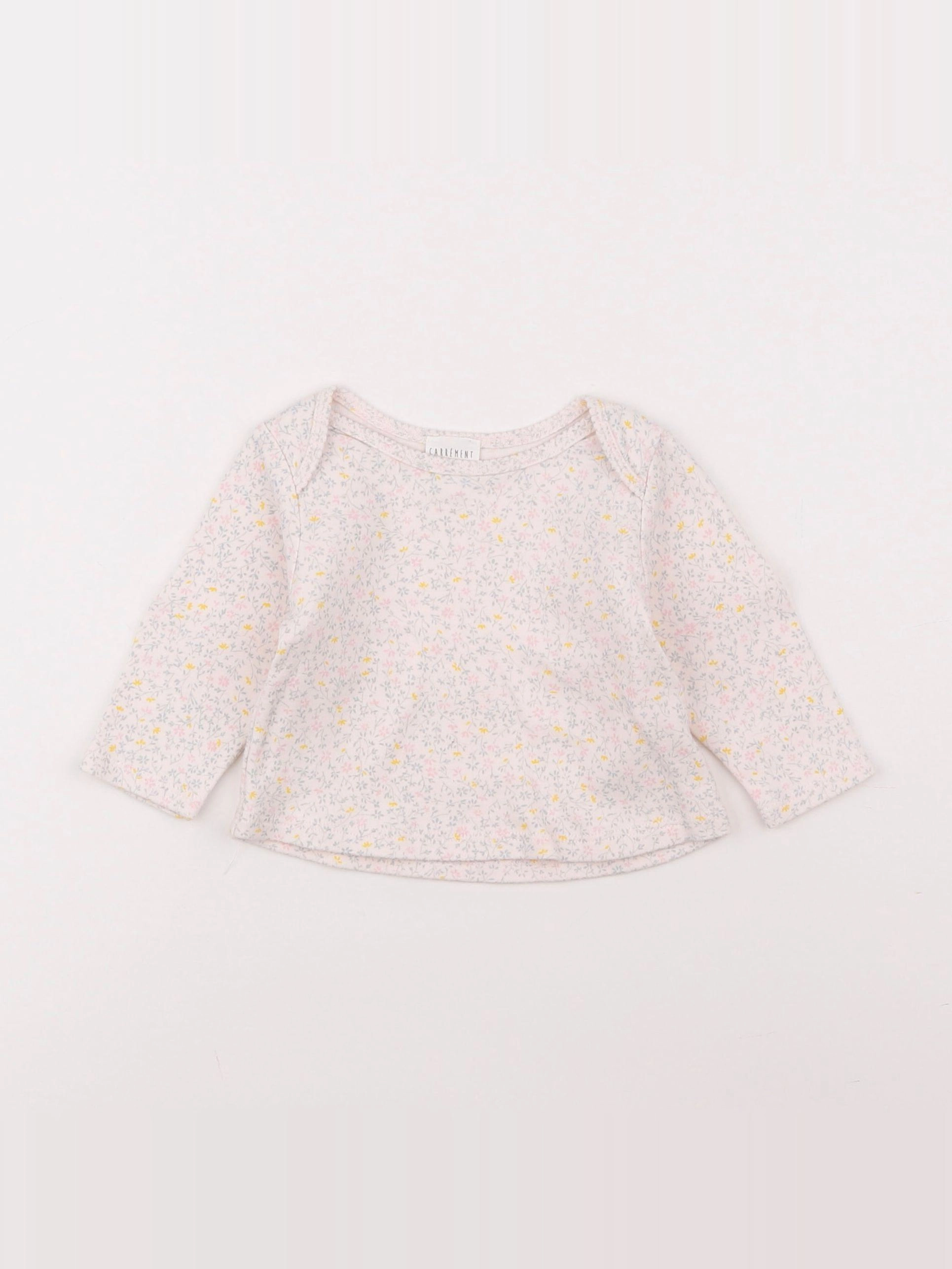 Carrément Beau - maillot de corps blanc, bleu - 3 mois