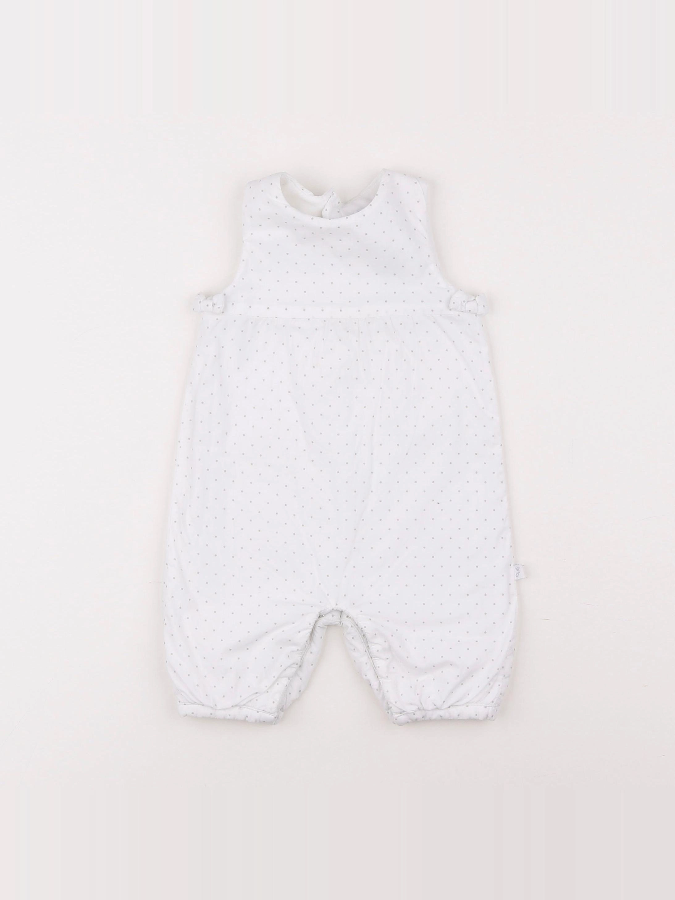 Jacadi - combinaison blanc, argent - 3 mois