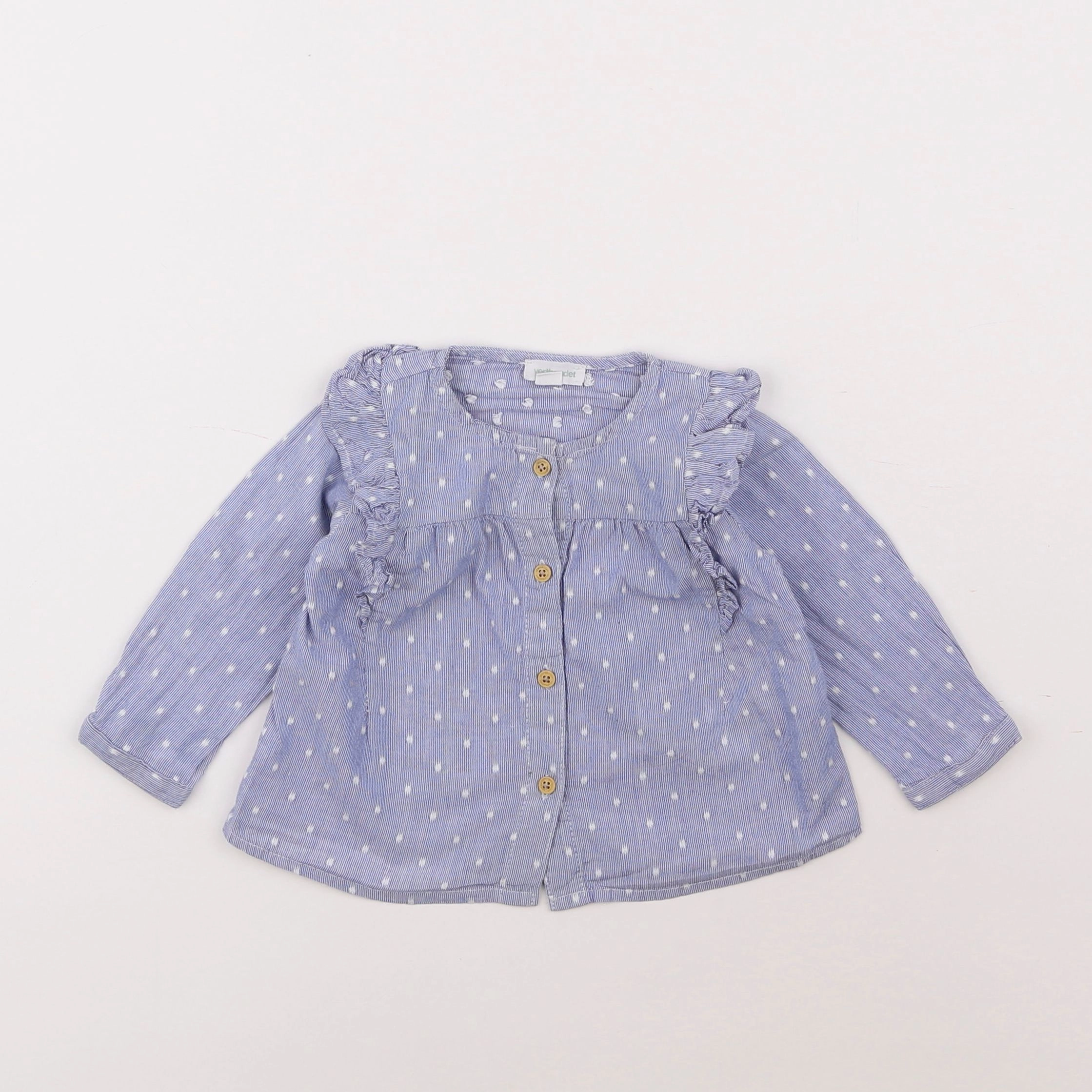 Vertbaudet - blouse bleu - 6 mois