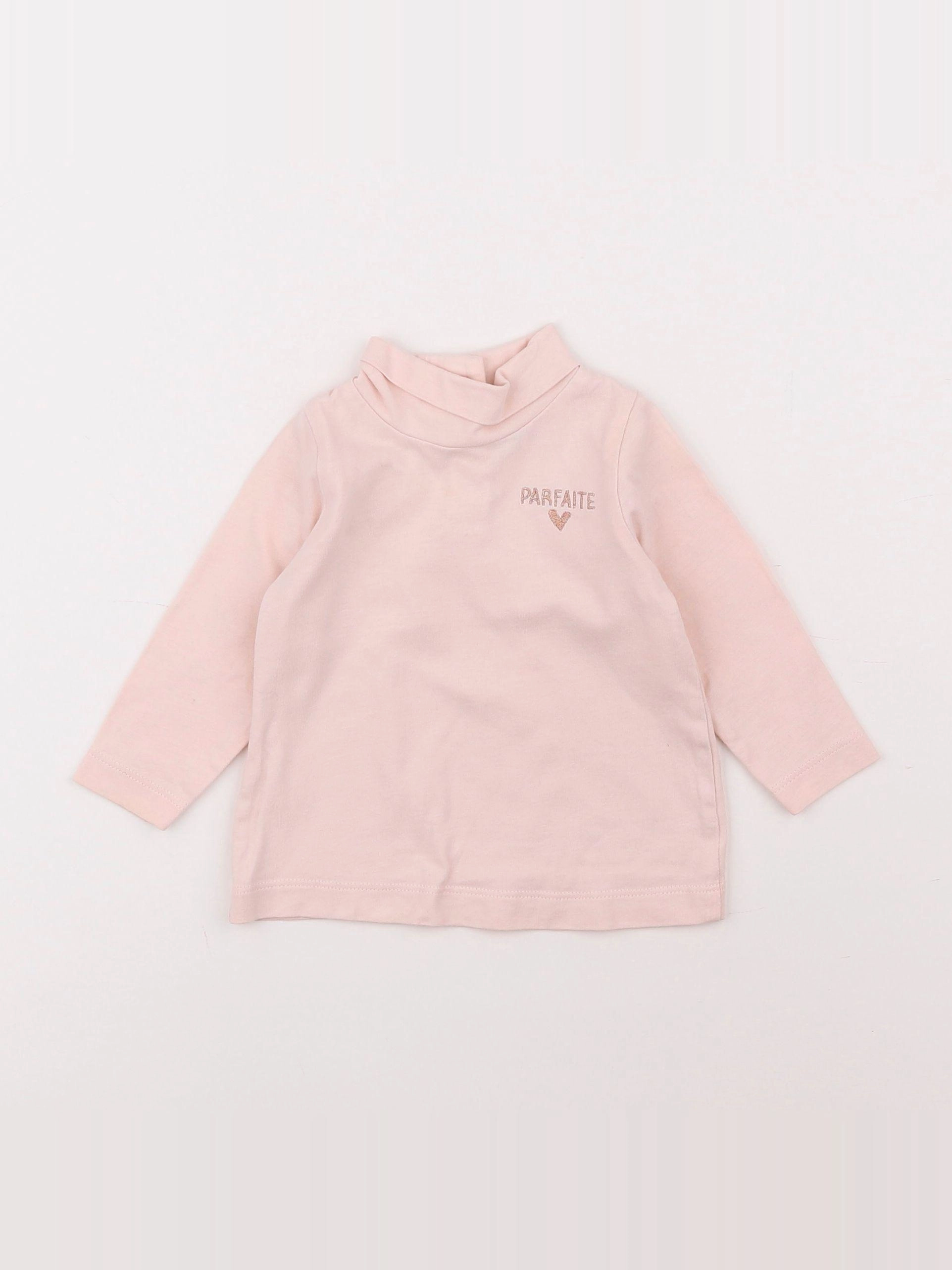 Tape à l'oeil - sous-pull rose - 6 mois