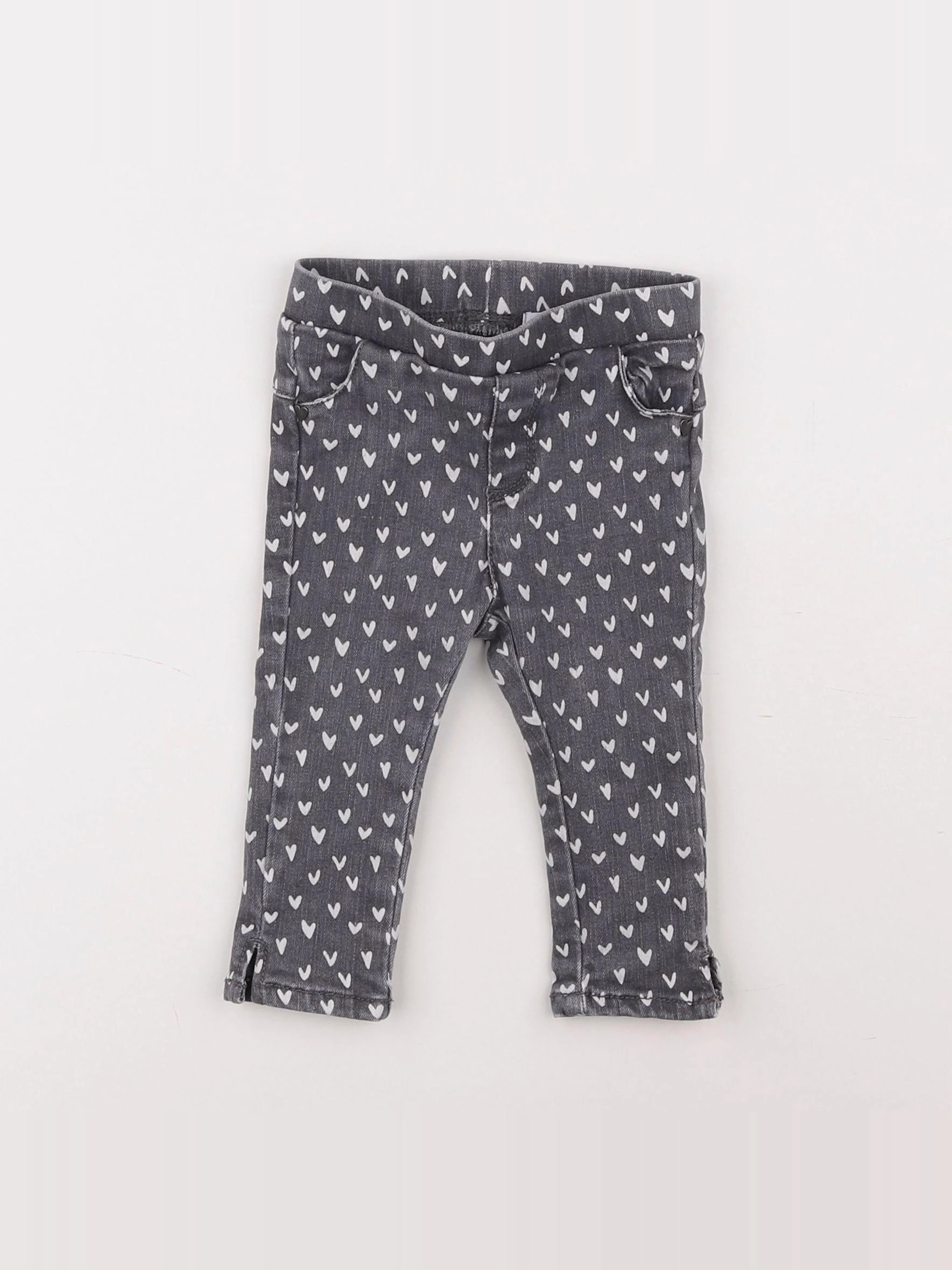Vertbaudet - jegging gris - 9 mois