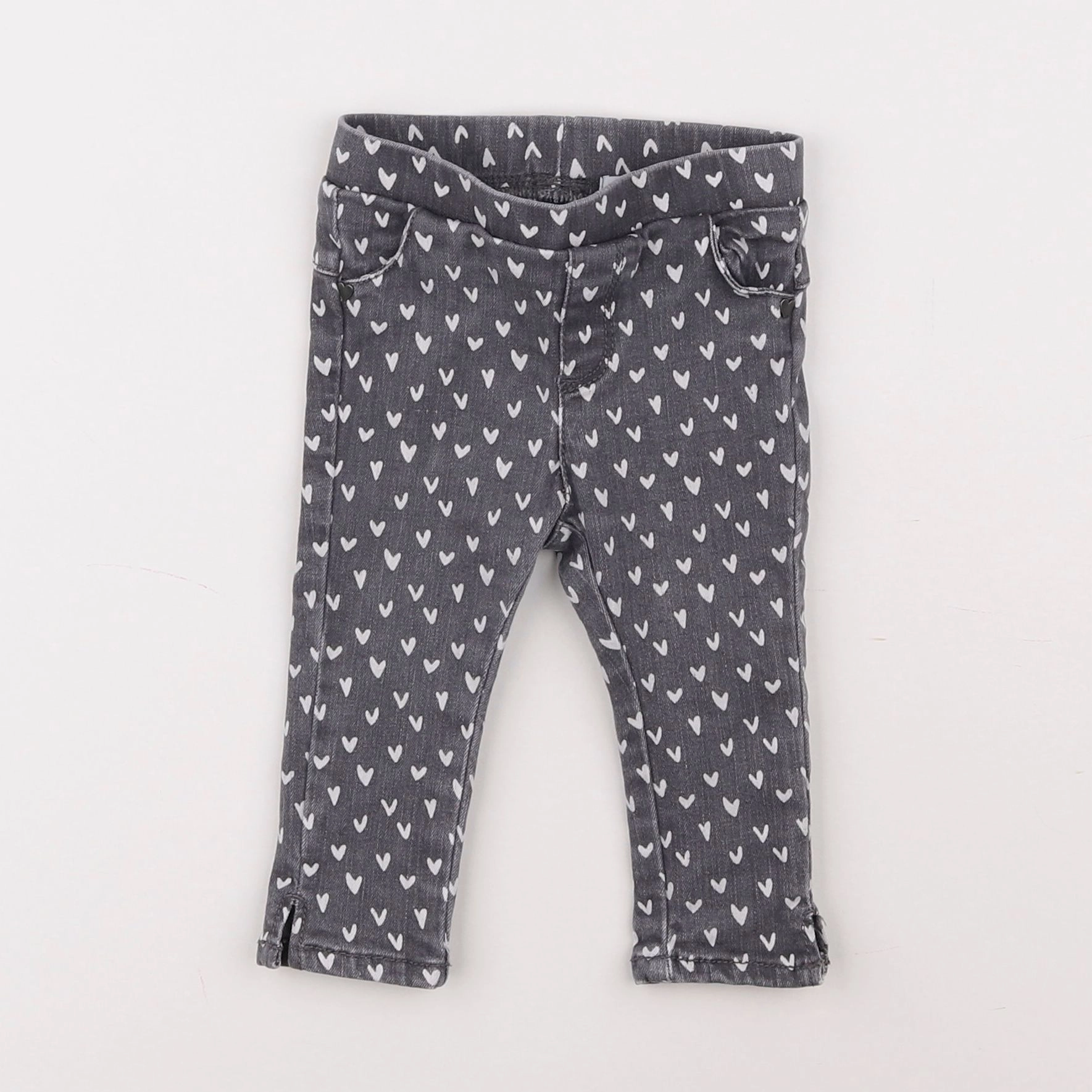 Vertbaudet - jegging gris - 9 mois