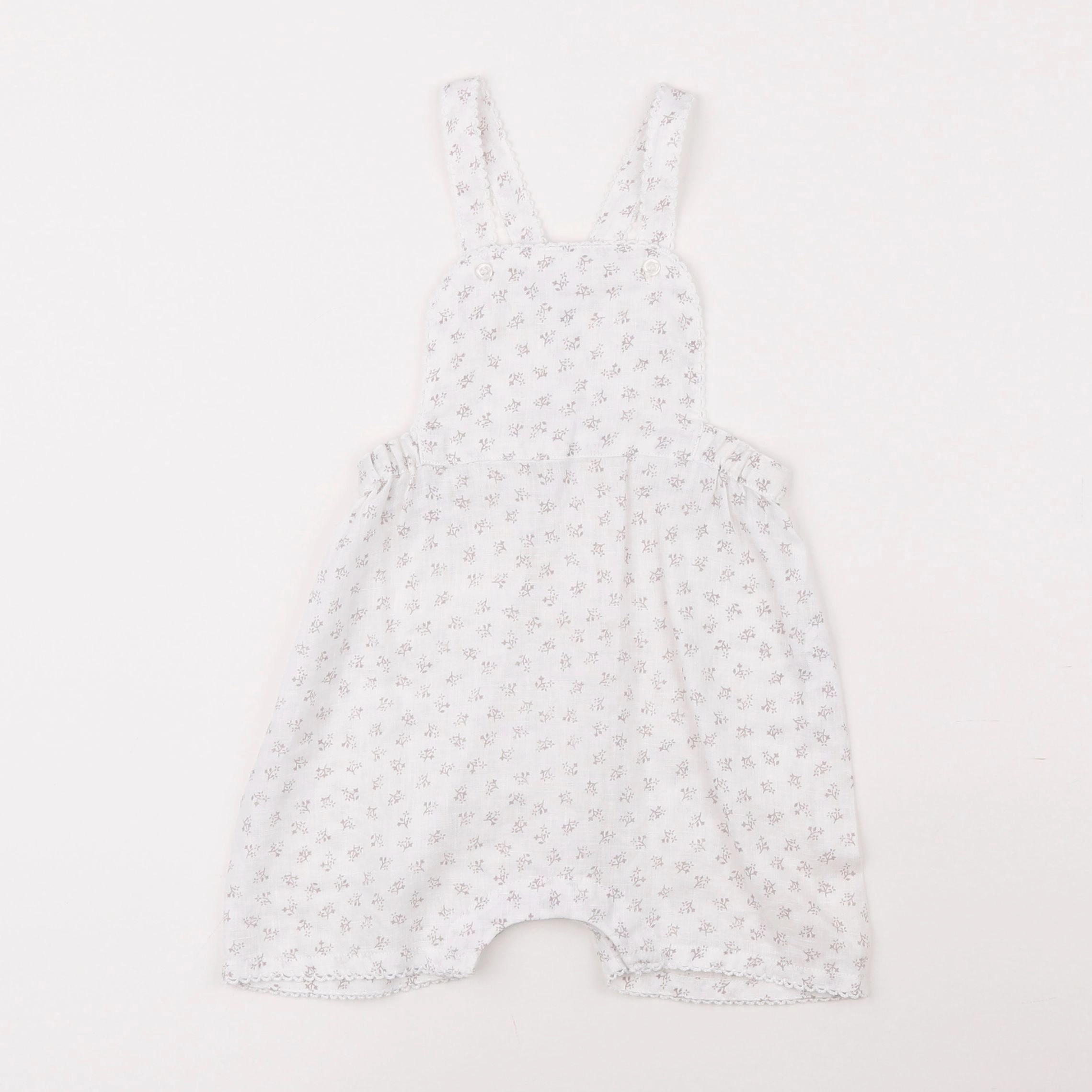 Boutchou - combinaison blanc, gris - 12 mois