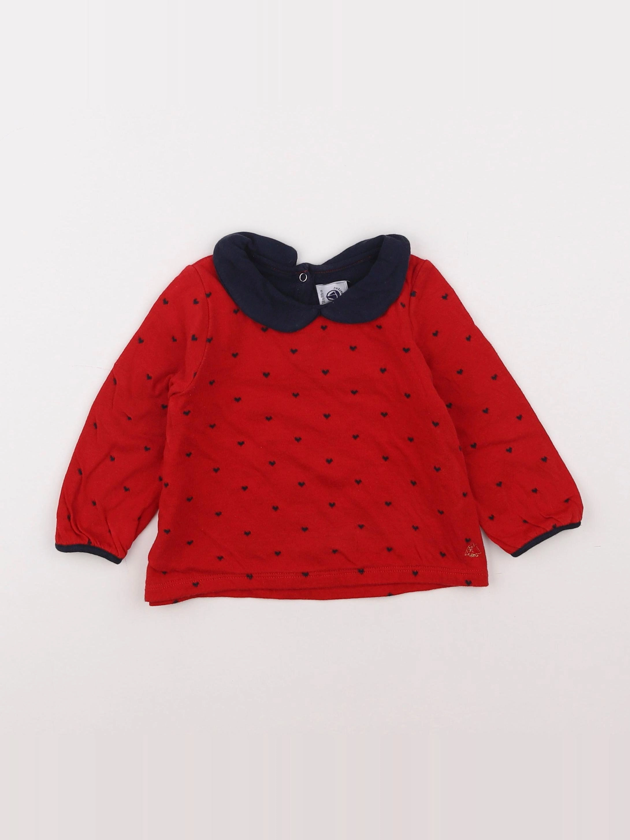 Petit Bateau - tee-shirt rouge - 18 mois