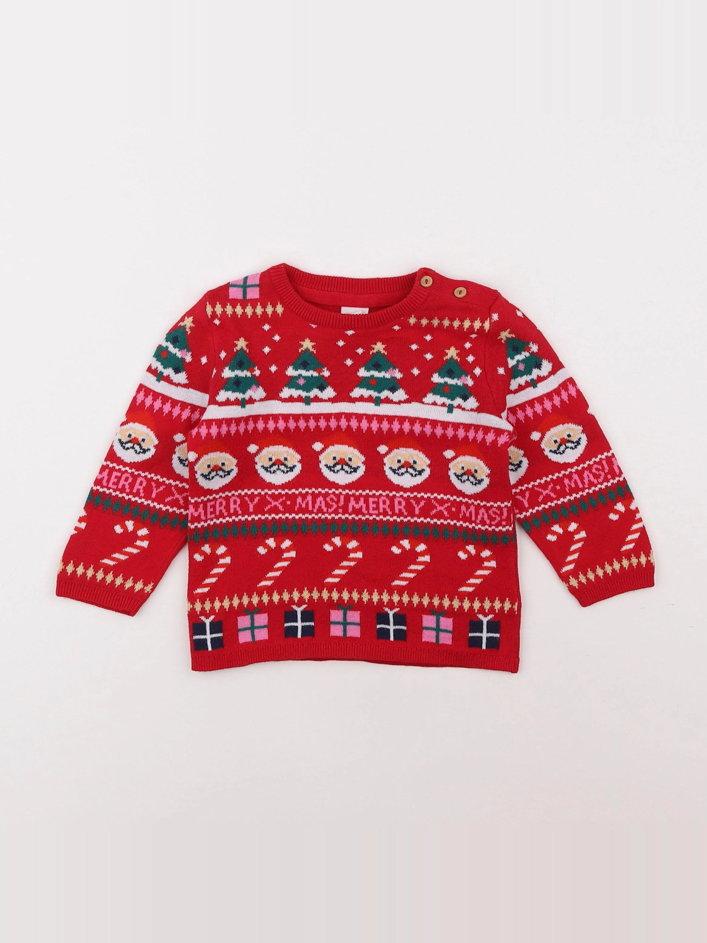 H&M - pull multicolore - 9/12 mois