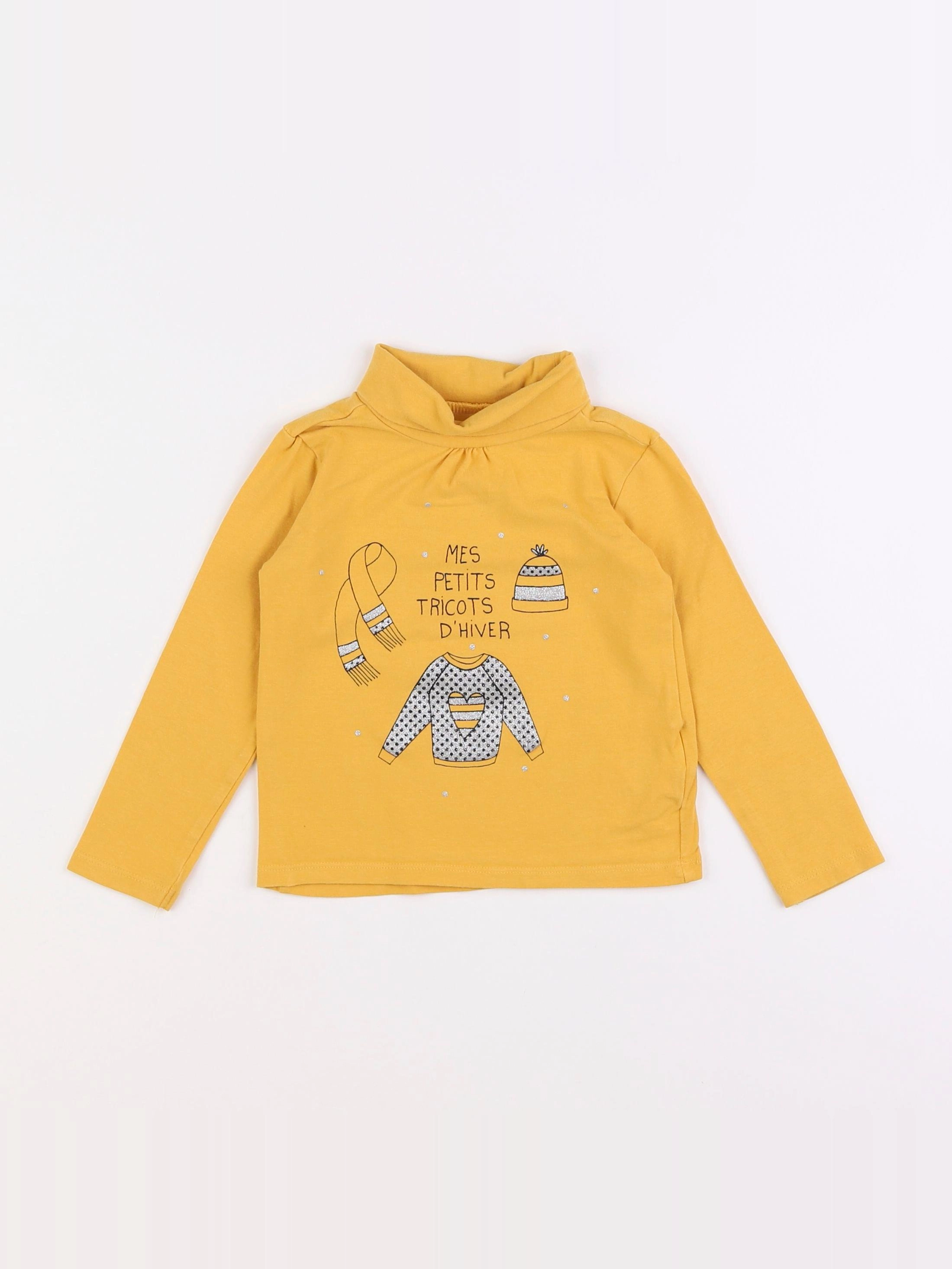 Vertbaudet - sous-pull jaune - 3 ans
