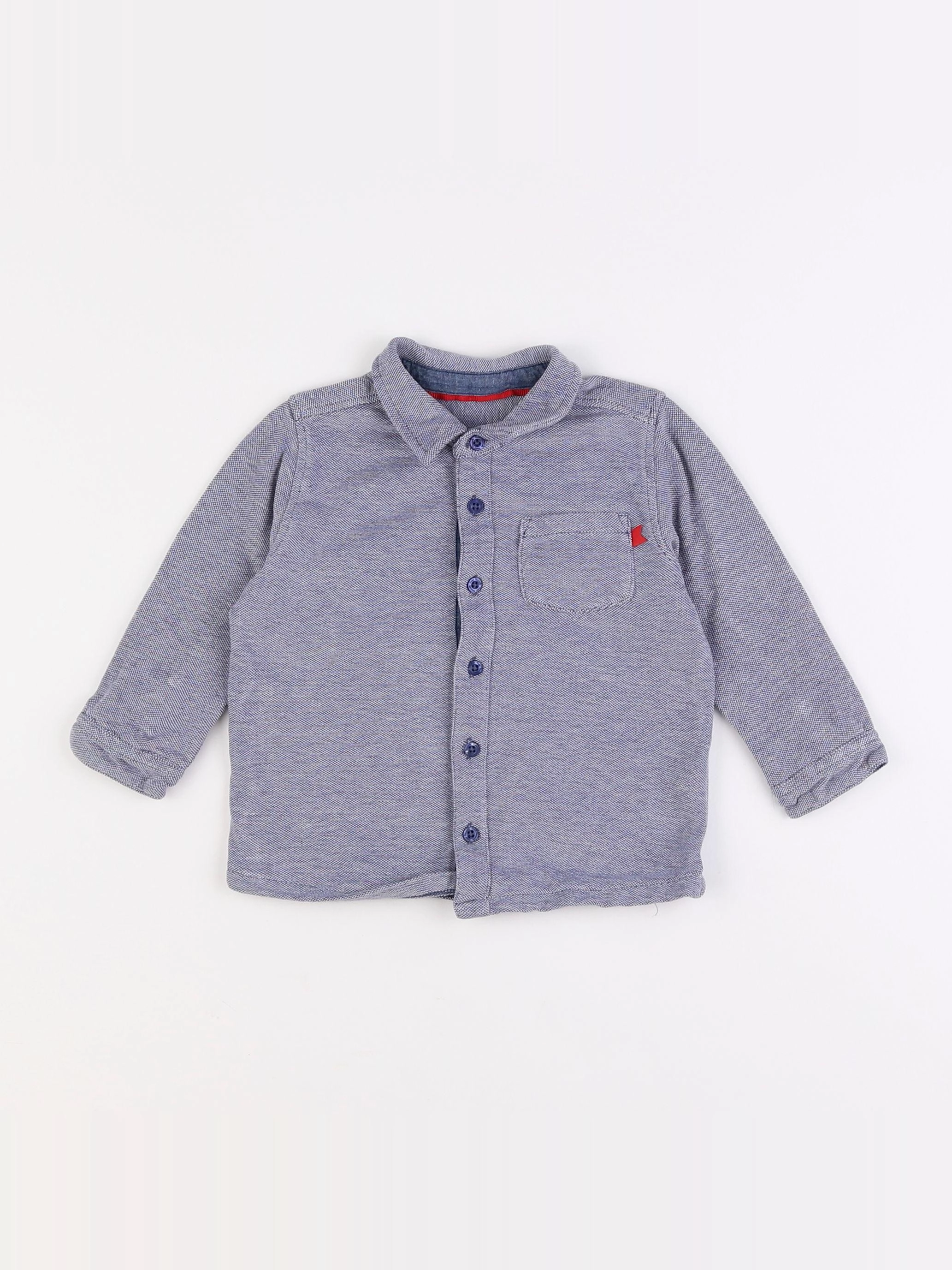 Cadet Rousselle - chemise bleu - 12 mois