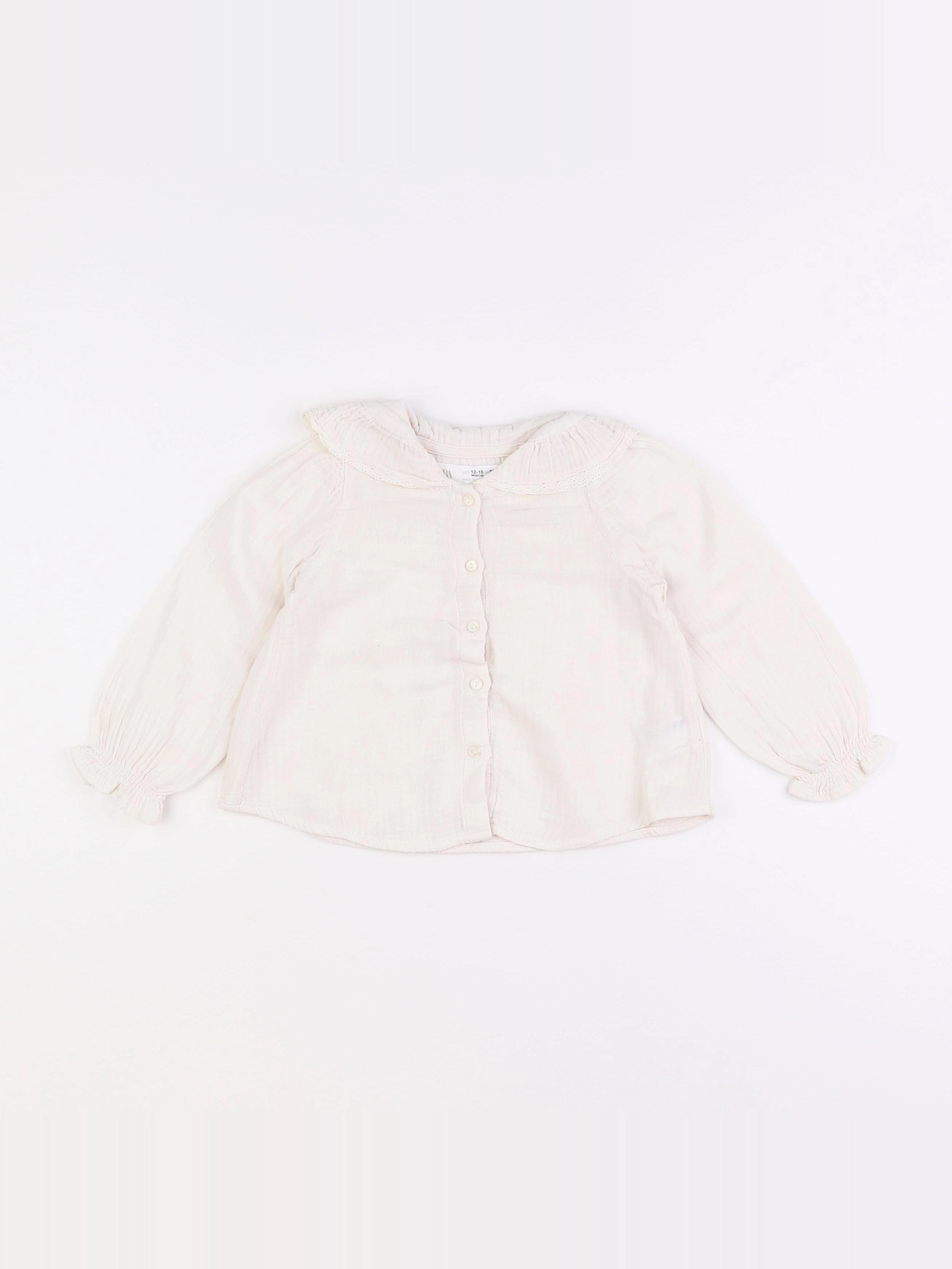 Zara - blouse beige - 12/18 mois