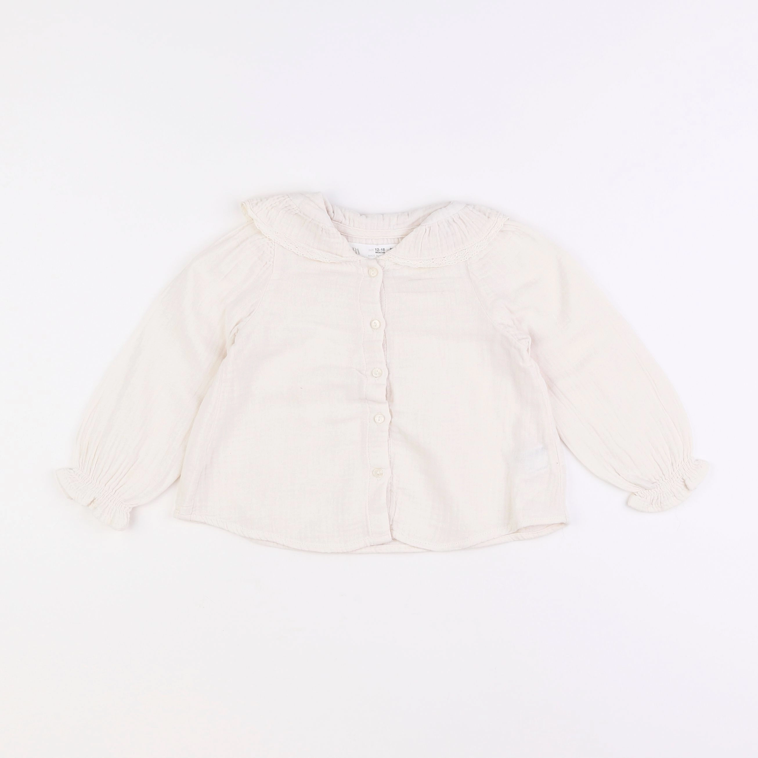 Zara - blouse beige - 12/18 mois