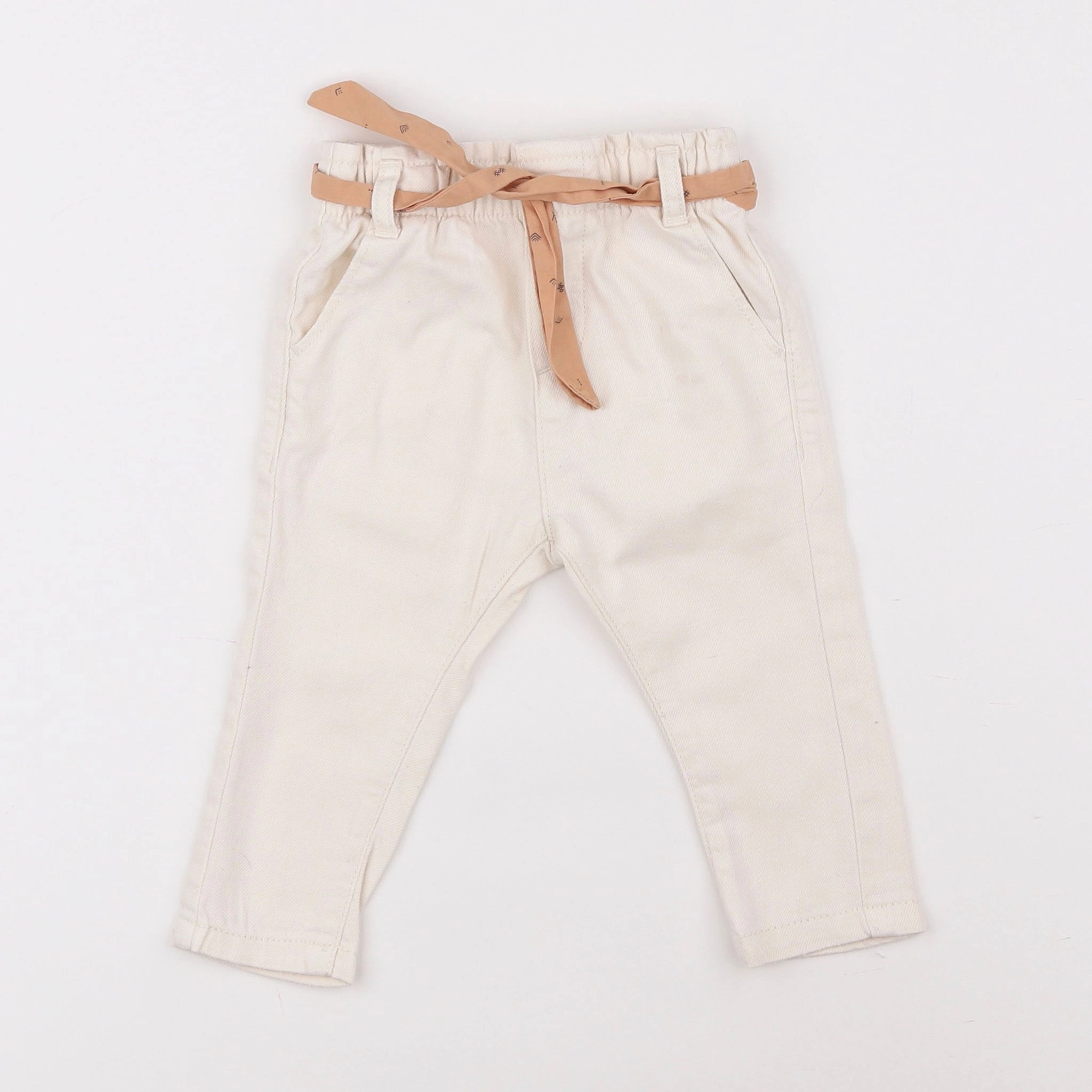 Vertbaudet - jean beige - 6 mois