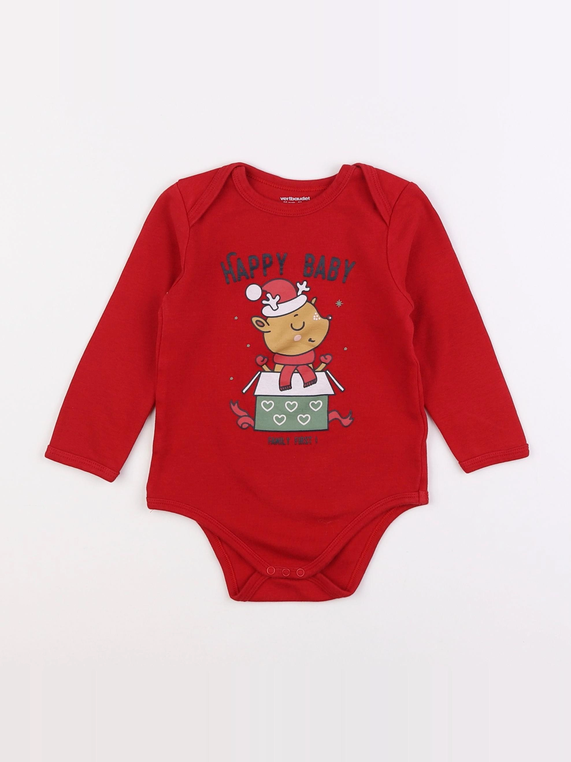 Vertbaudet - body rouge - 3 ans