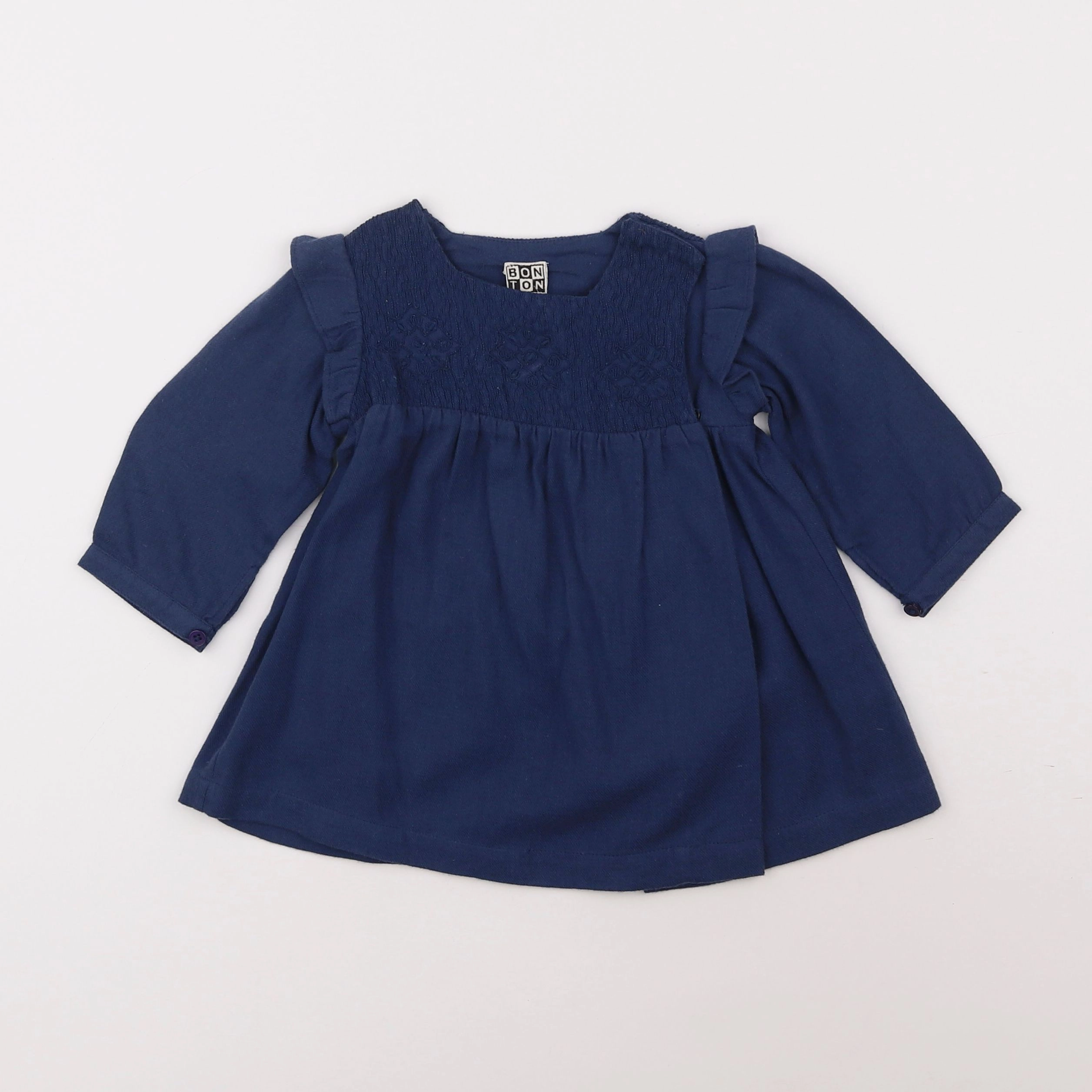 Bonton - robe bleu - 6 mois