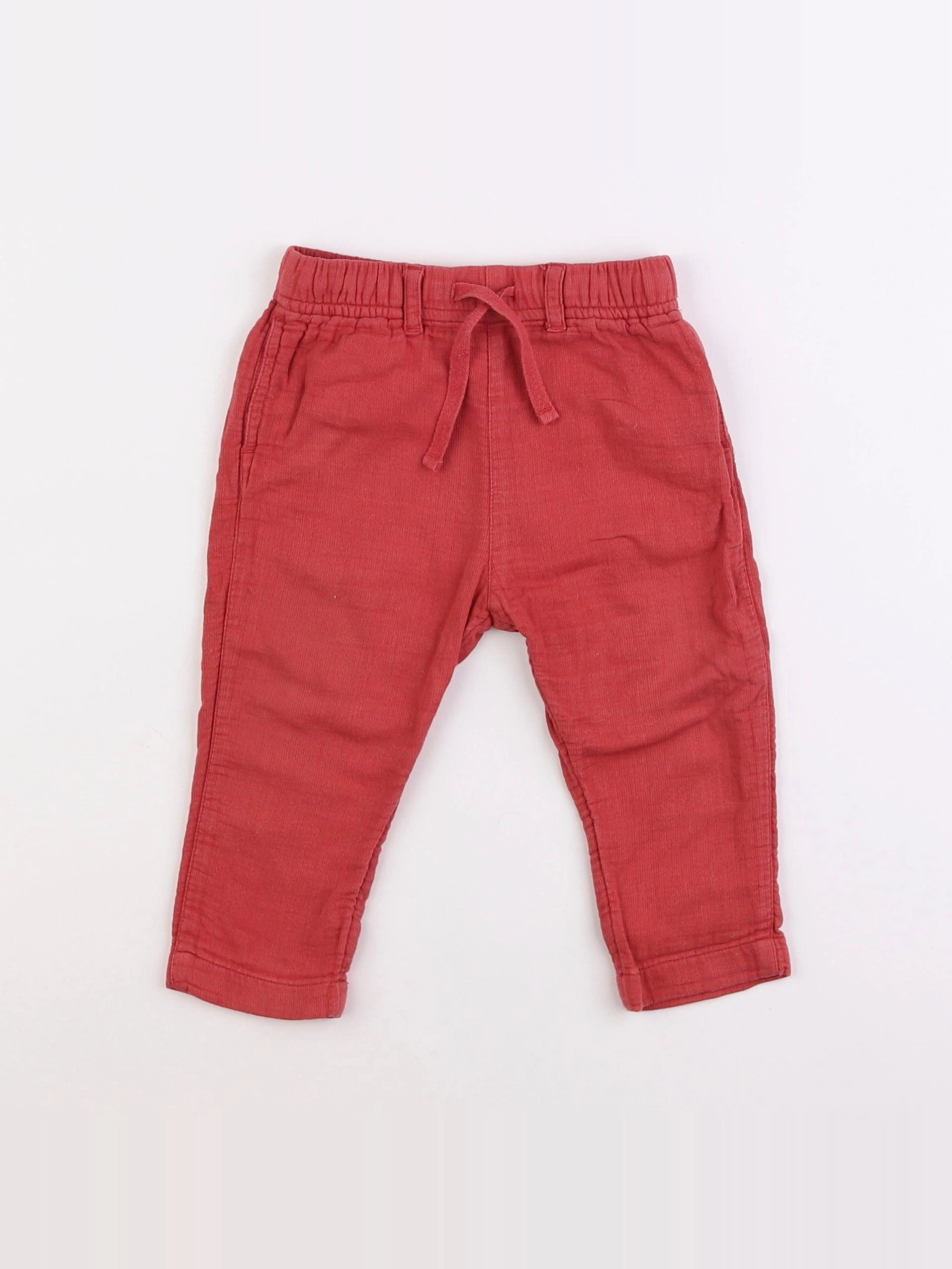 Boutchou - pantalon rouge - 12 mois