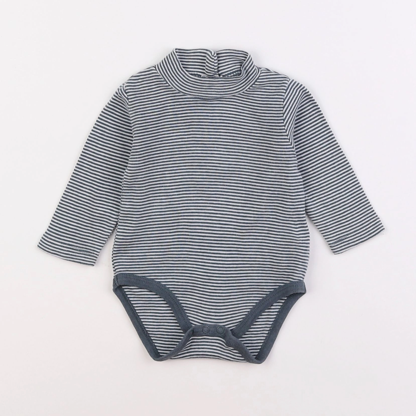 Vertbaudet - body à col bleu - 3 mois