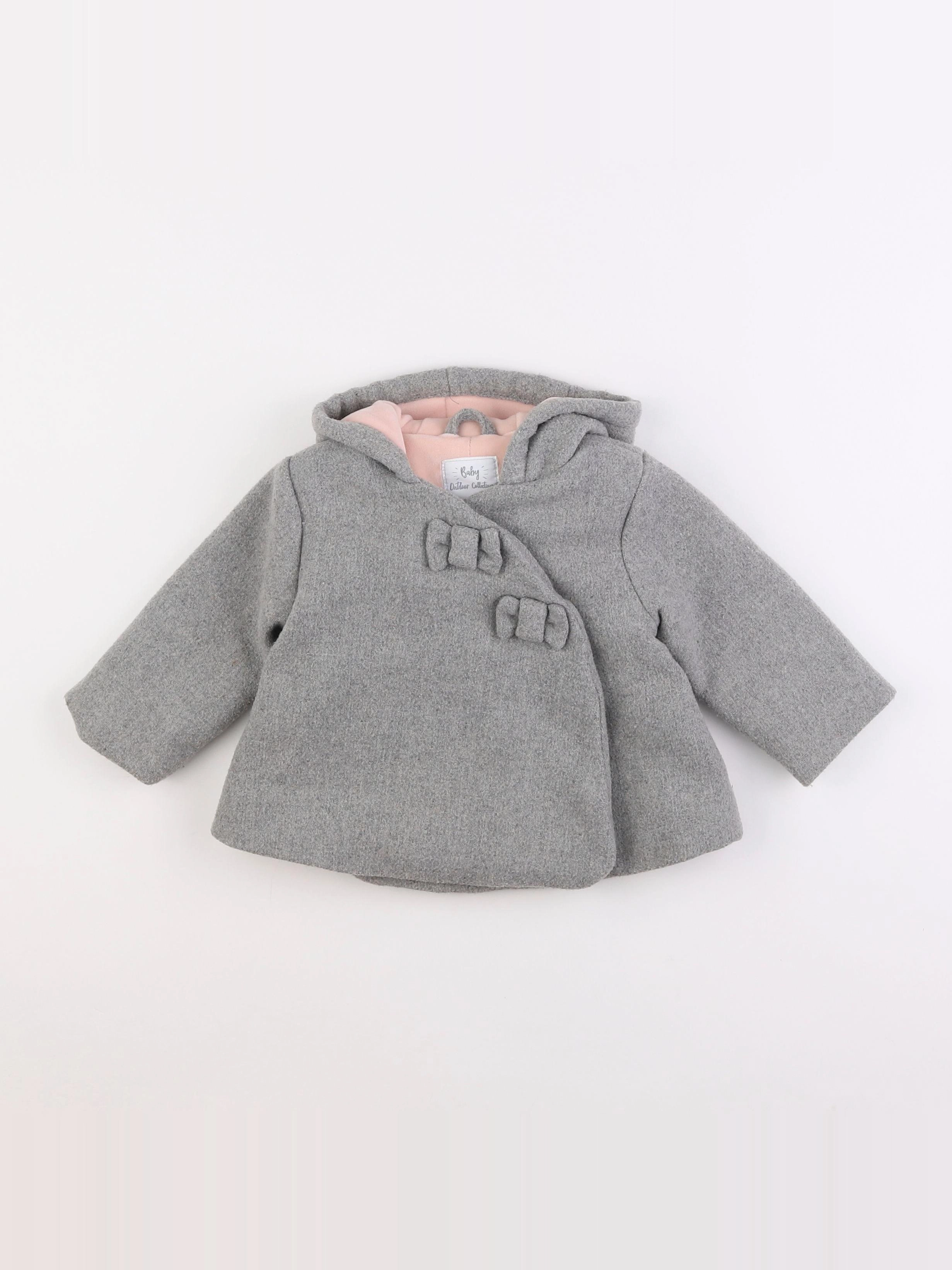 Vertbaudet - manteau gris - 9 mois