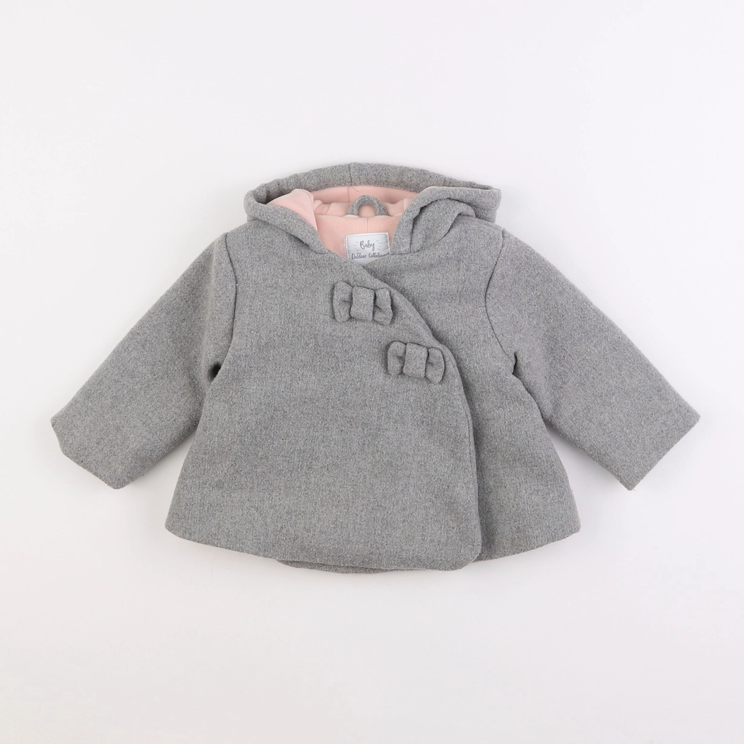 Vertbaudet - manteau gris - 9 mois