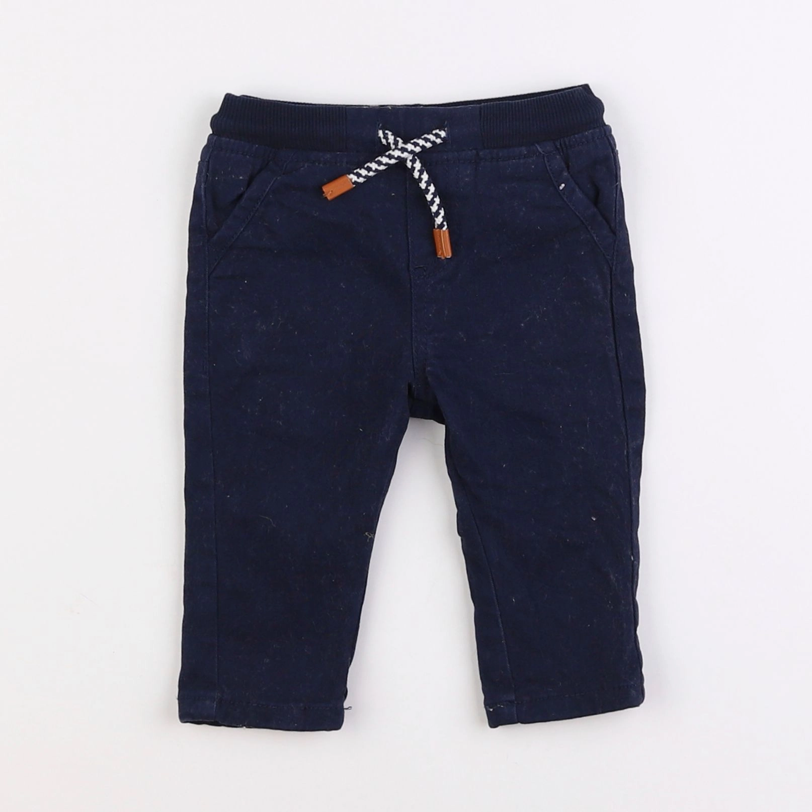 Vertbaudet - pantalon doublé bleu - 6 mois