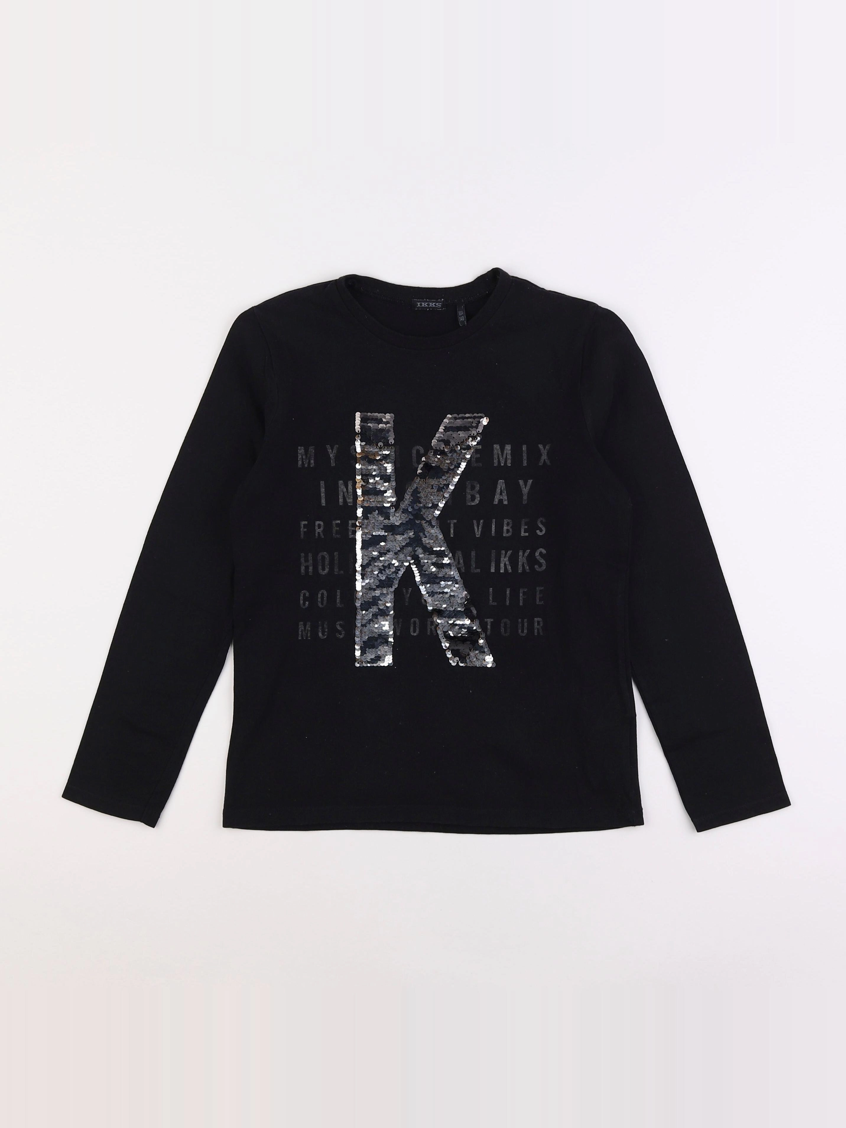 IKKS - tee-shirt noir - 10 ans