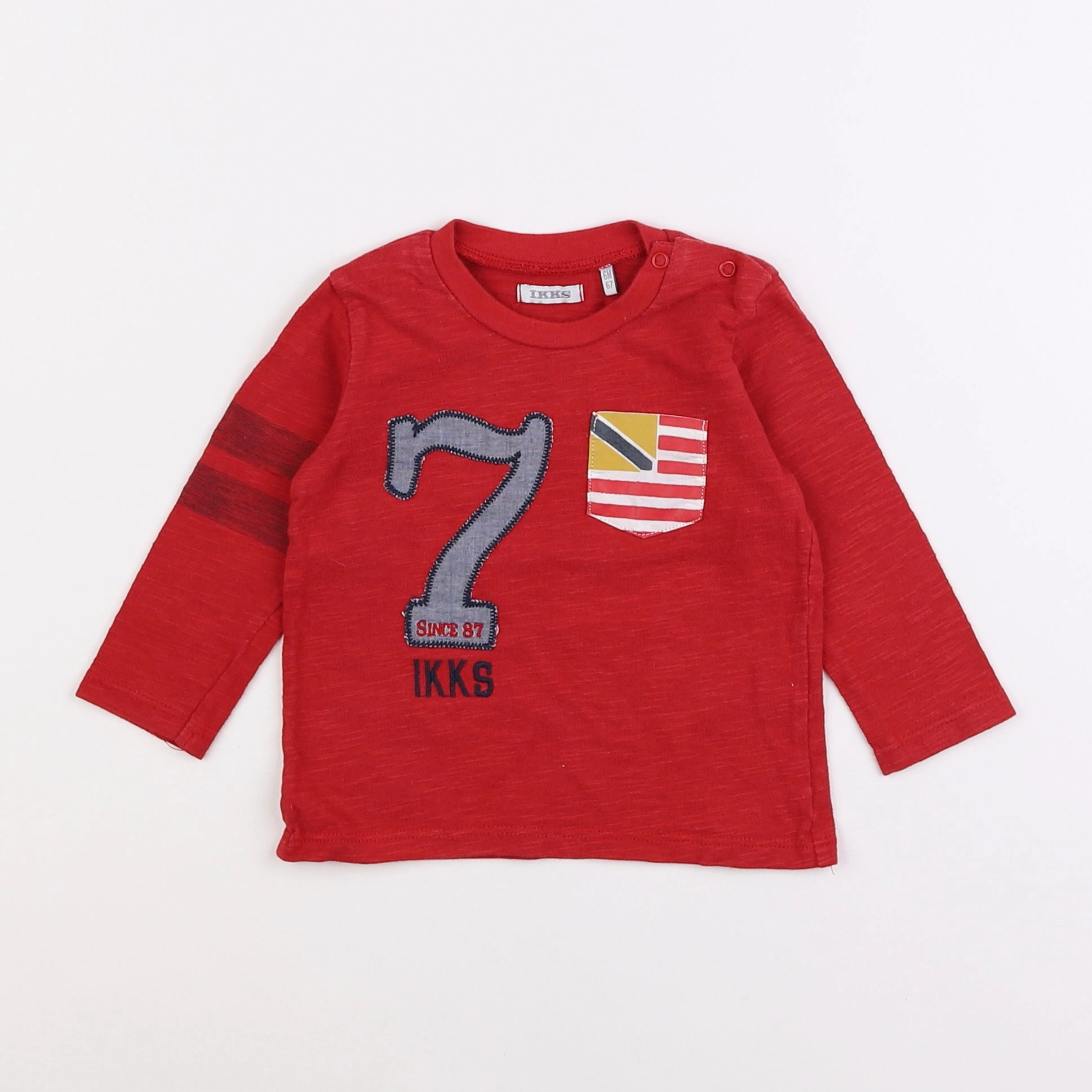 IKKS - tee-shirt rouge - 6 mois