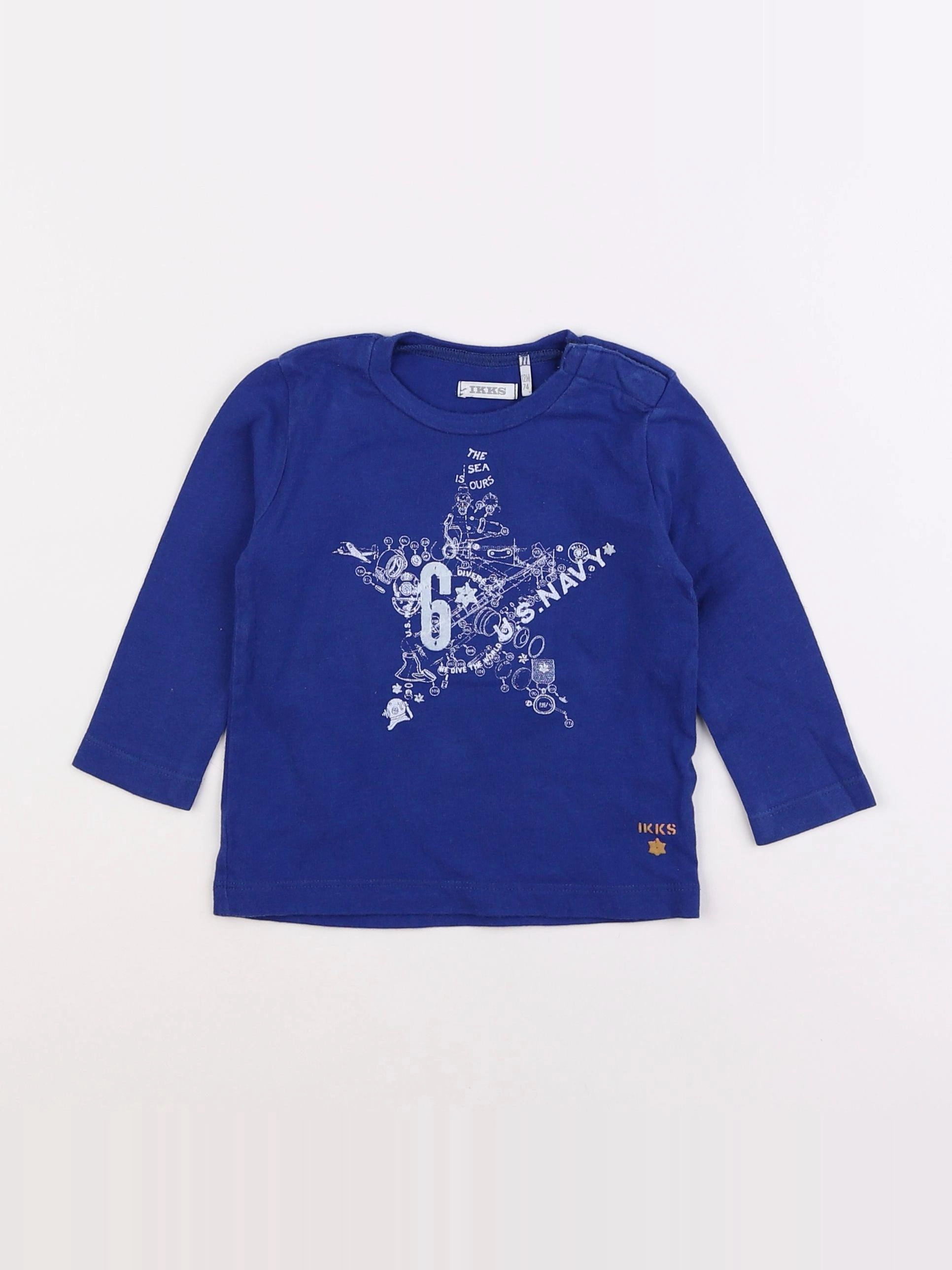 IKKS - tee-shirt bleu - 12 mois