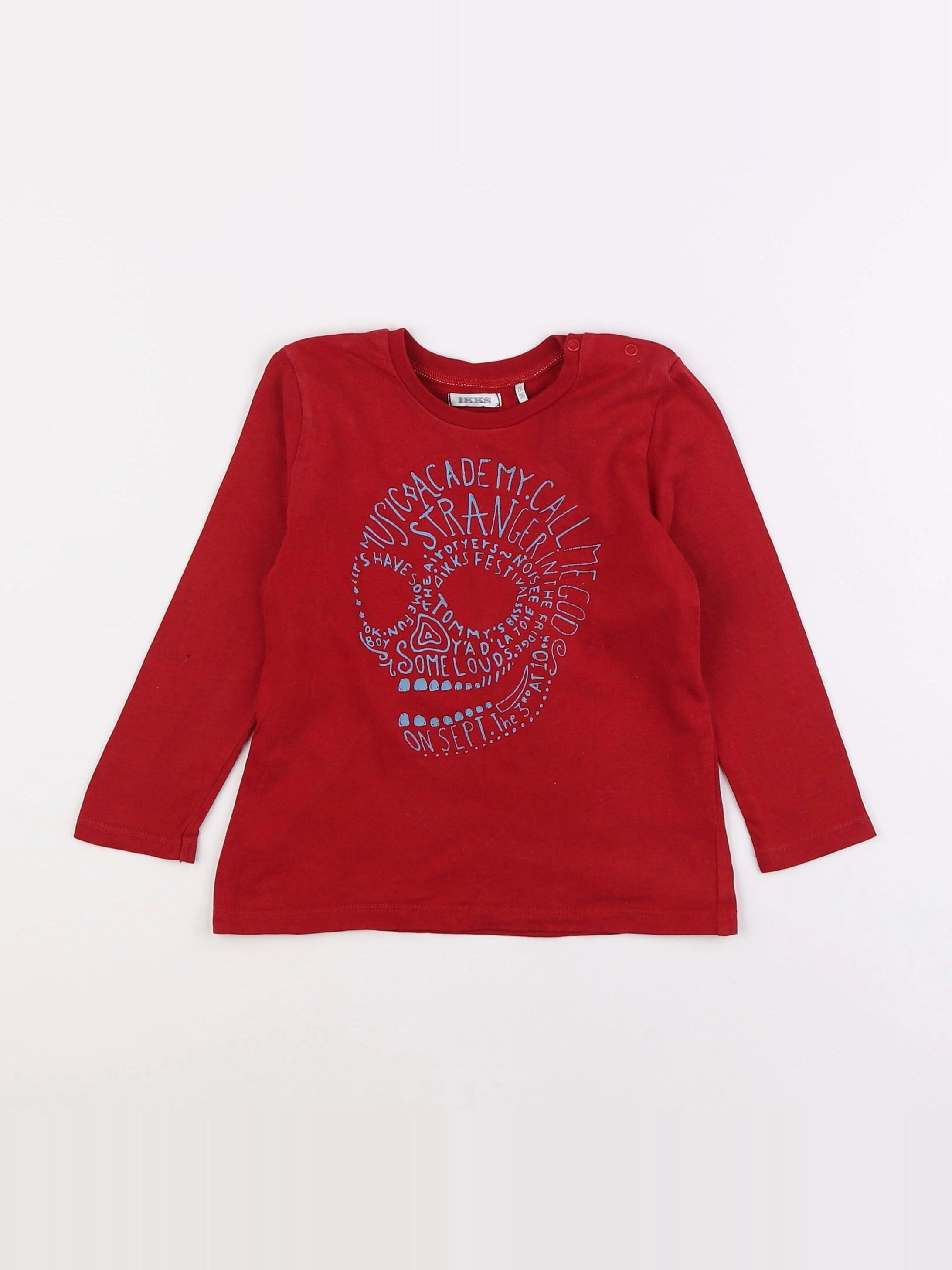 IKKS - tee-shirt rouge - 2 ans