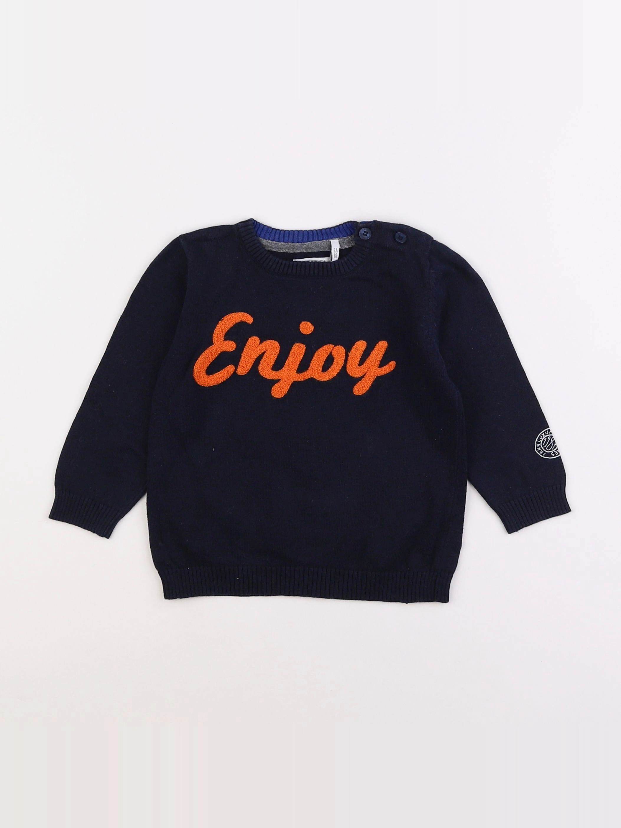IKKS - pull bleu - 2 ans
