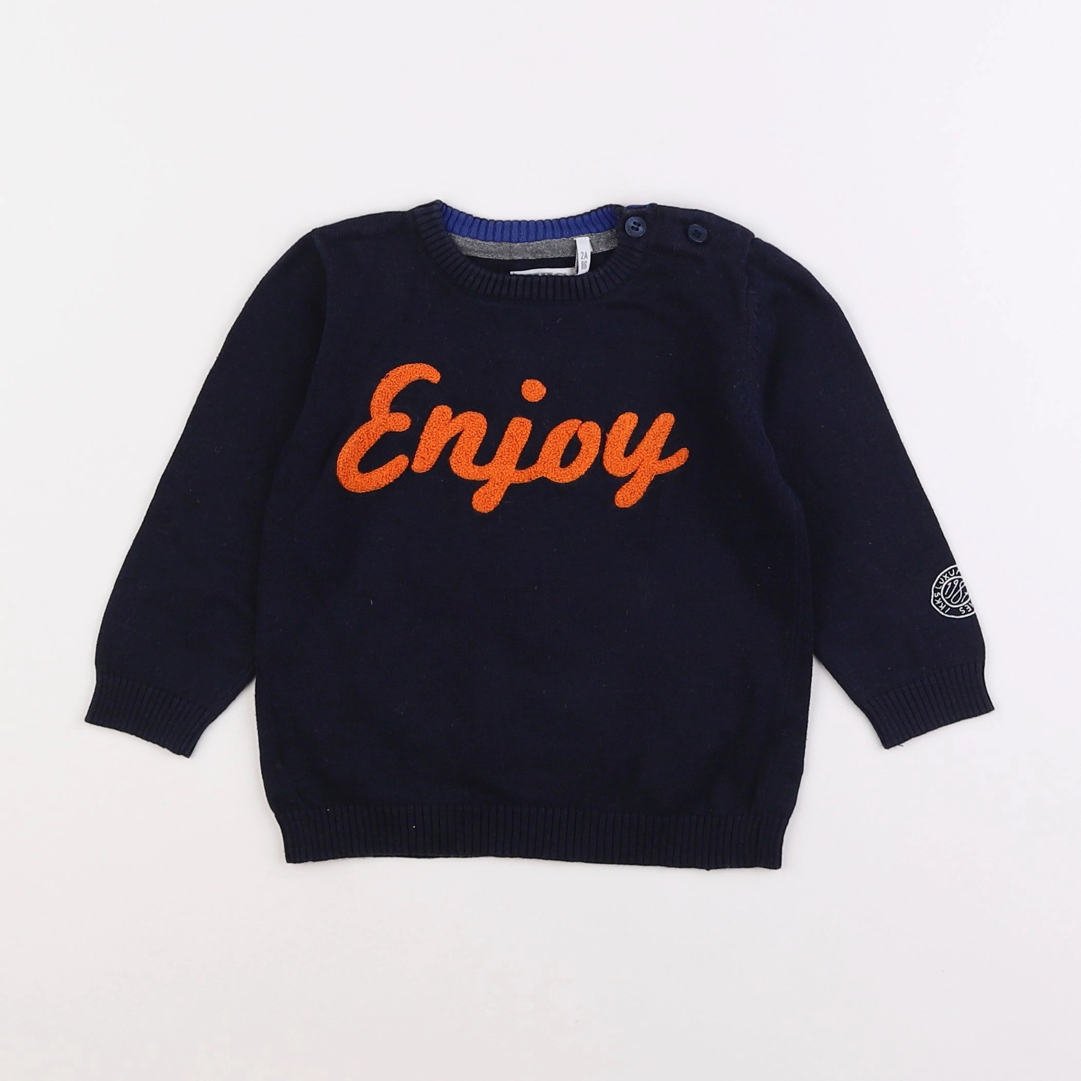 IKKS - pull bleu - 2 ans