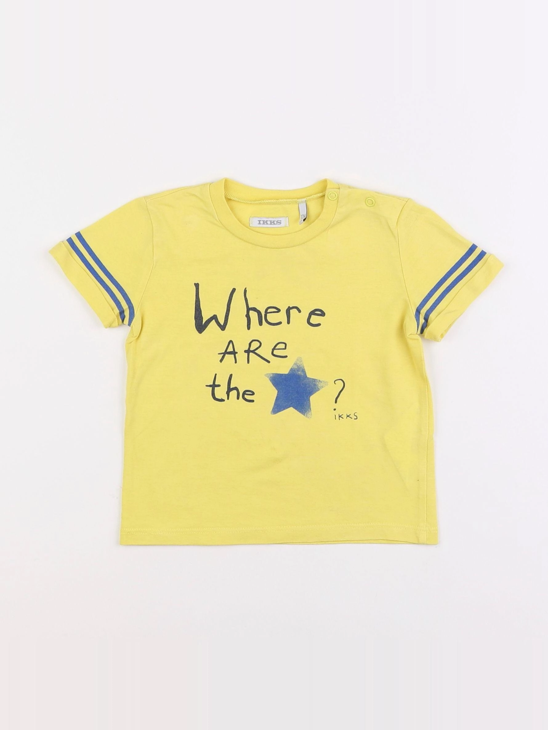 IKKS - tee-shirt jaune - 12 mois