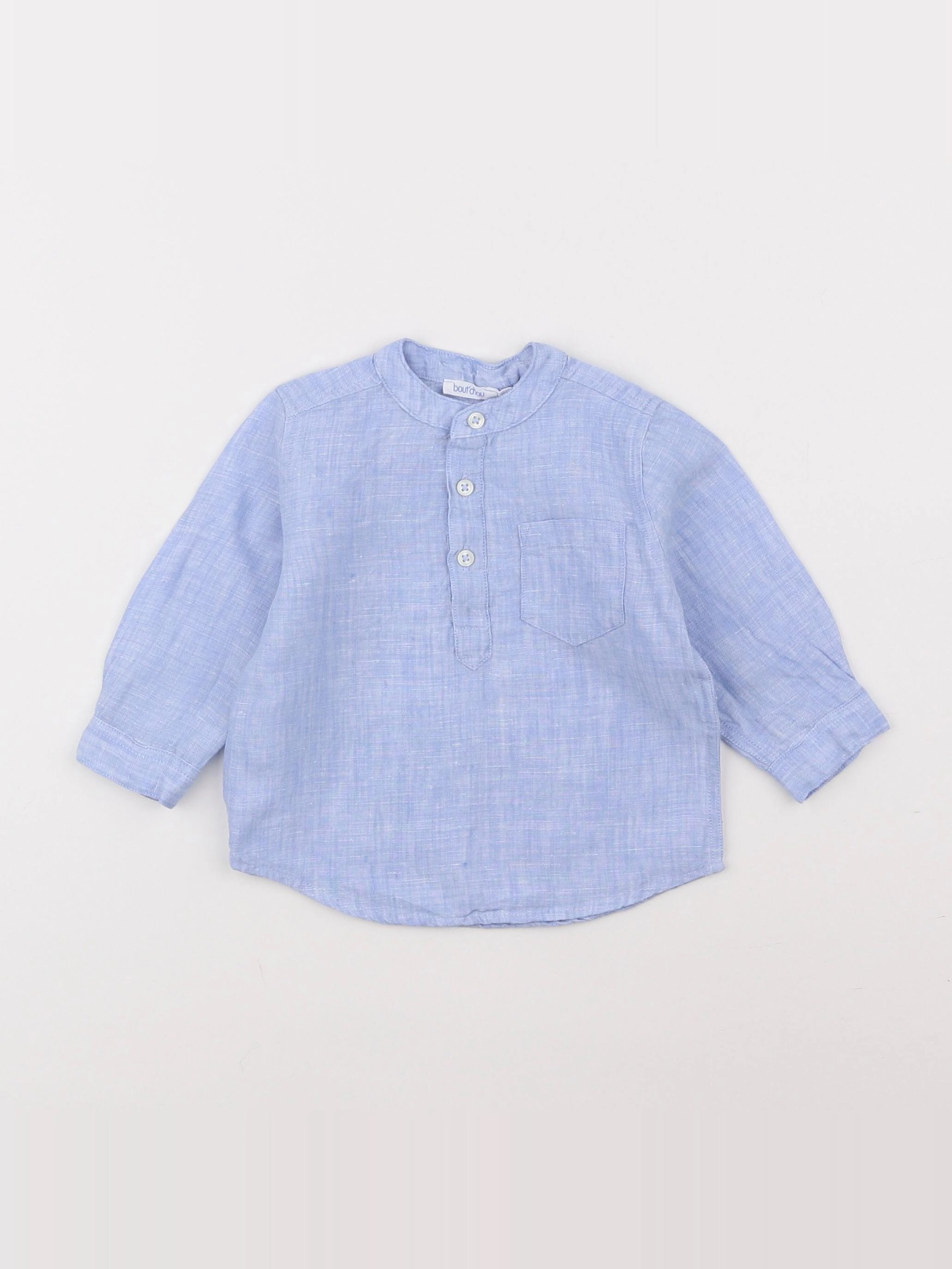Boutchou - chemise bleu - 6 mois