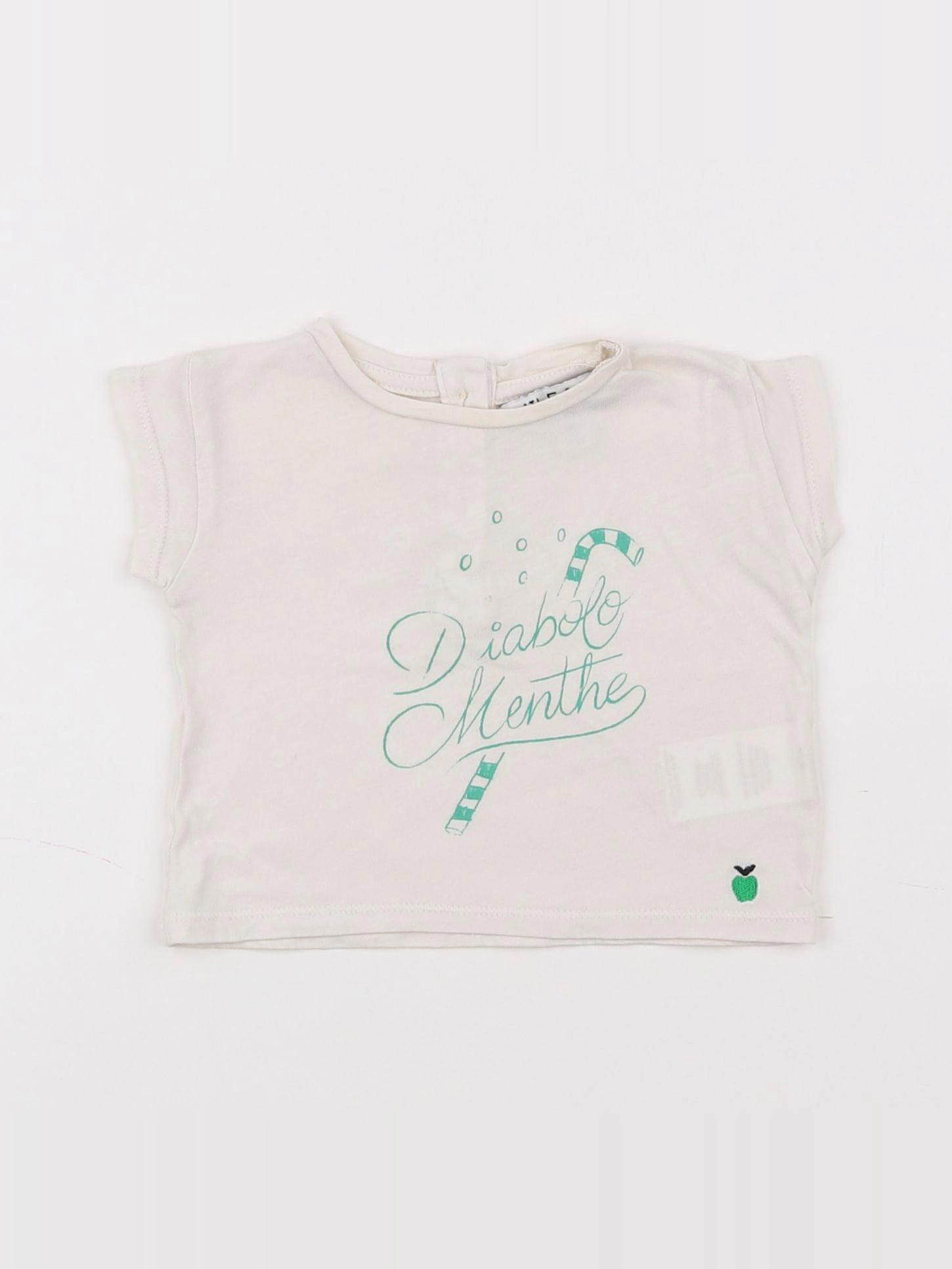 Emile et Ida - tee-shirt blanc - 0/6 mois